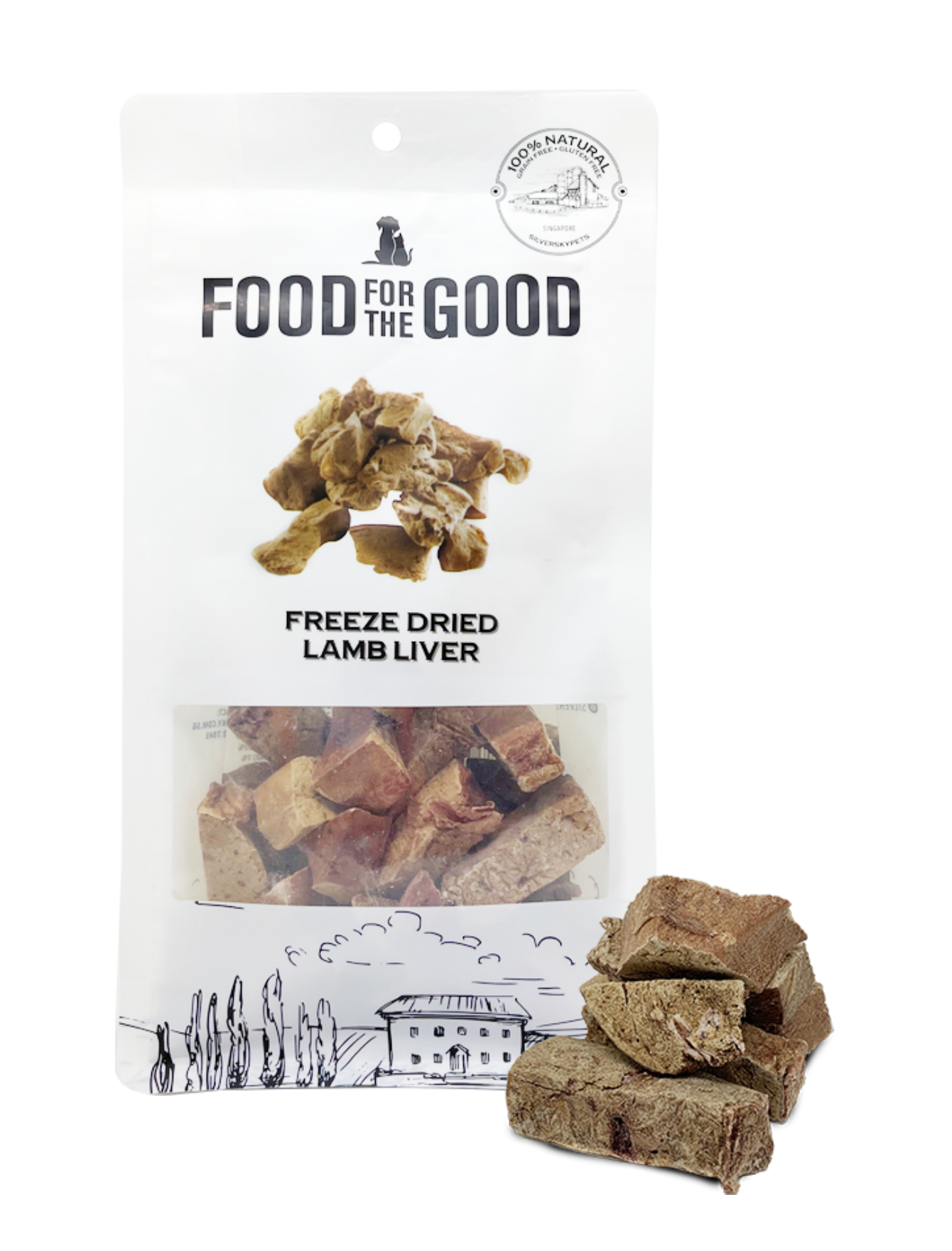 Premium Freeze-Dried Lamb Liver Treats for Dogs & Cats - 70g | All-Natural, High-Protein Snack for Training, Rewards & Healthy Diet