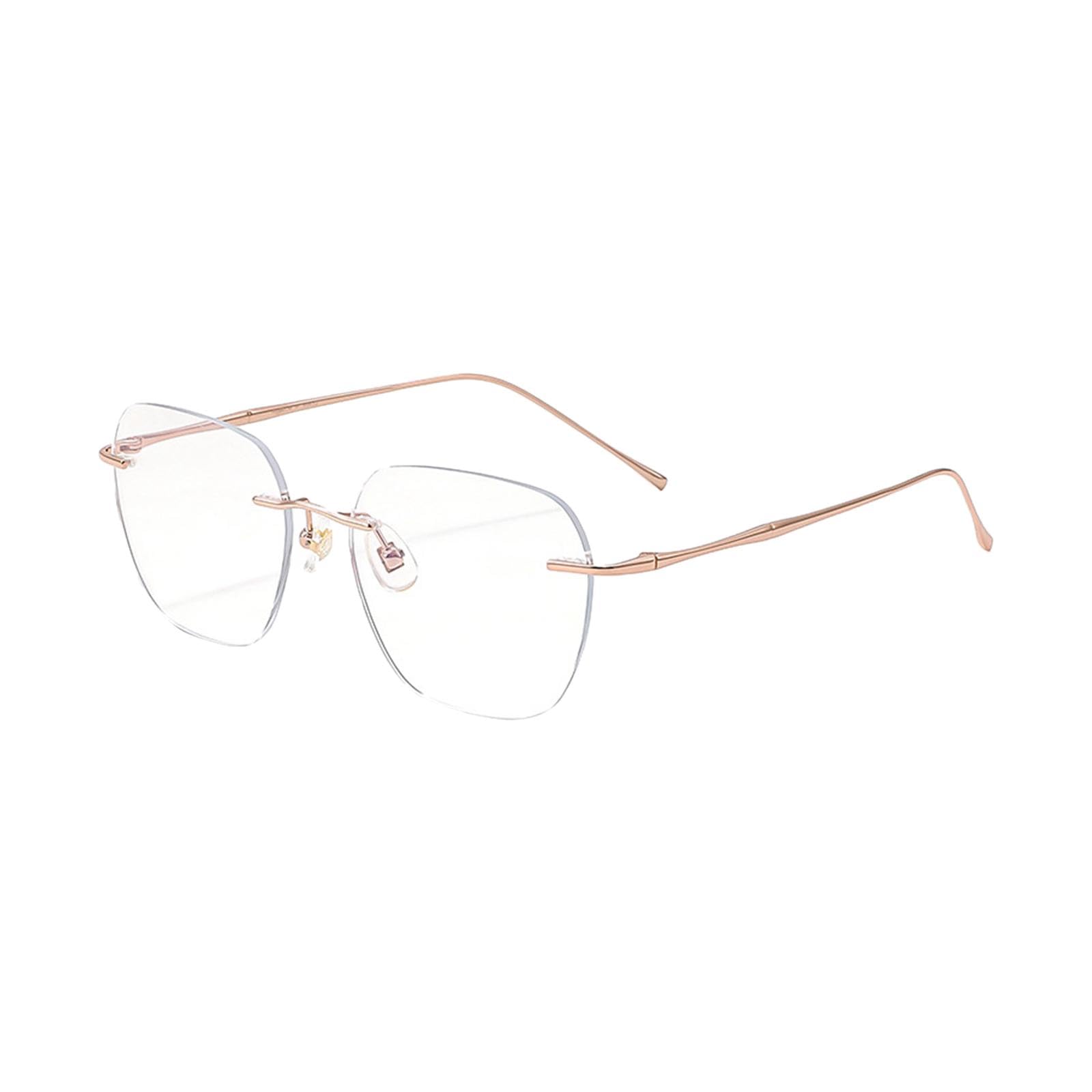 Fenteer Stylish Rimless Glasses for Men & Women - Lightweight Fashion Eyewear for Festivals, Parties, Vacations & Daily Wear - Perfect for Reading, Driving and Outdoor Activities