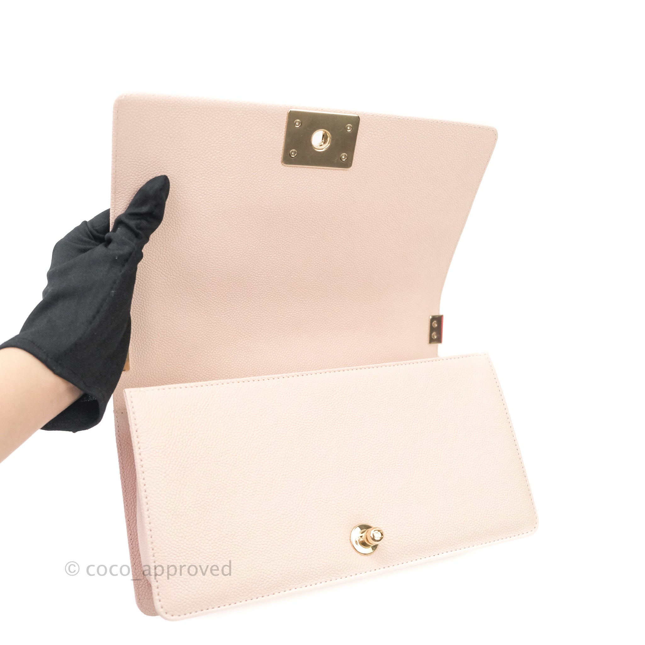 Chanel Boy Chevron Medium Handbag in Pale Pink Caviar Leather with Gold Hardware - Perfect for Evening Events, Parties, and Luxury Fashion Accessories