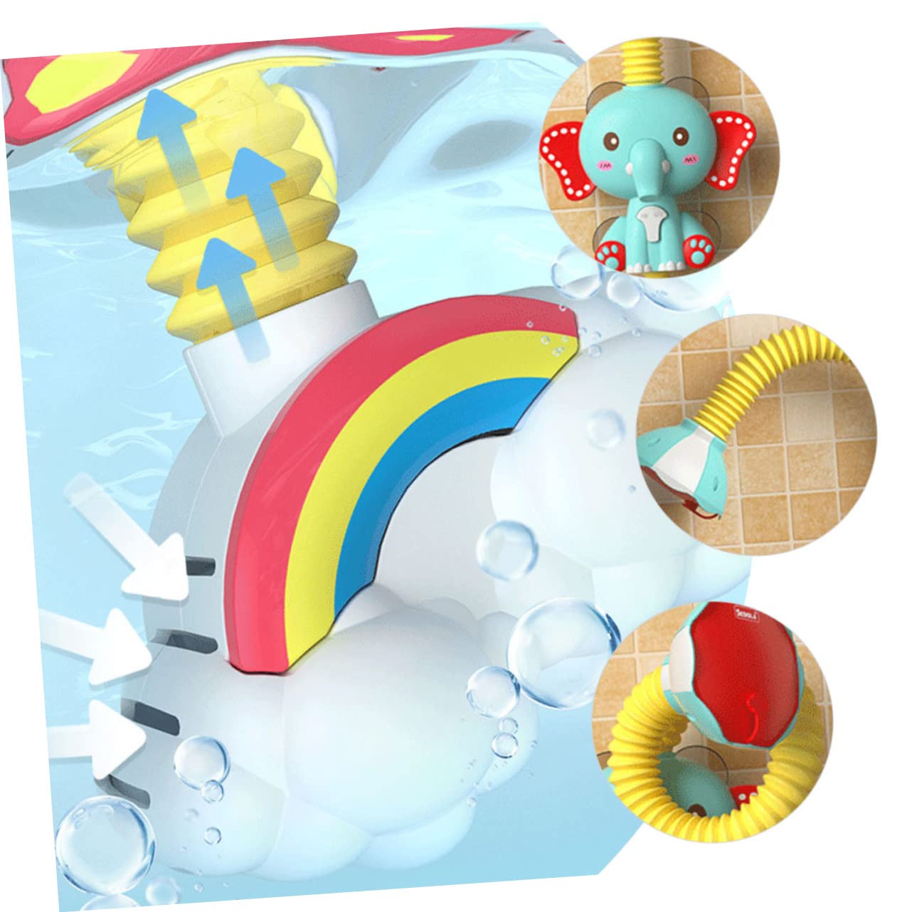 VICASKY 4-Piece Bath Toy Set for Kids - Floating Tub Toys, Shower Sprinklers & Bath Time Fun - Perfect for Toddlers, Girls & Boys - Ideal for Bathtime Play, Sensory Development & Water Activities