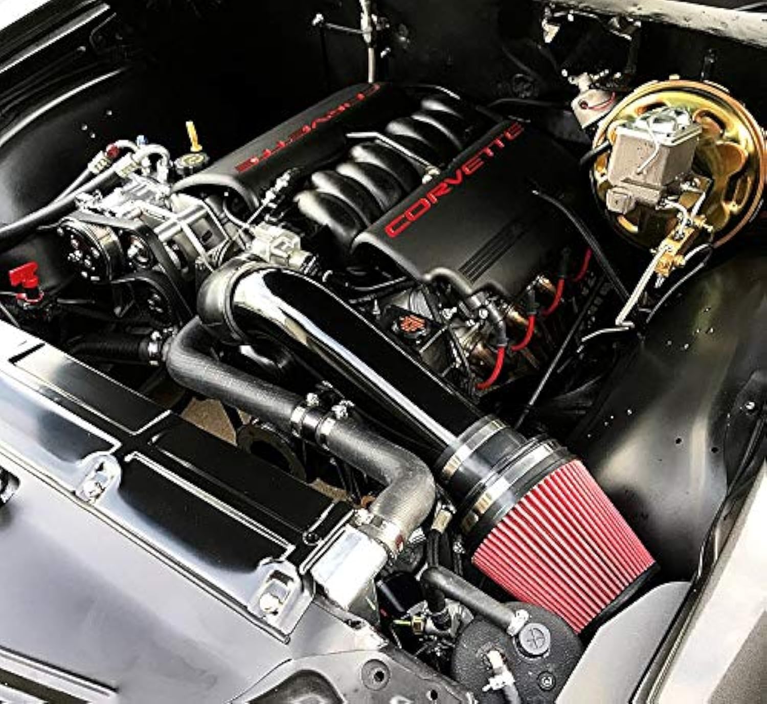 LS Swap Cold Air Intake Kit - Universal Fit for LS1 LS2 LSX Engines - Black Performance Air Intake System - Compatible with Camaro, Chevelle, GTO, Monte Carlo, Caprice - Perfect for Restomod Projects & Street Performance Upgrades
