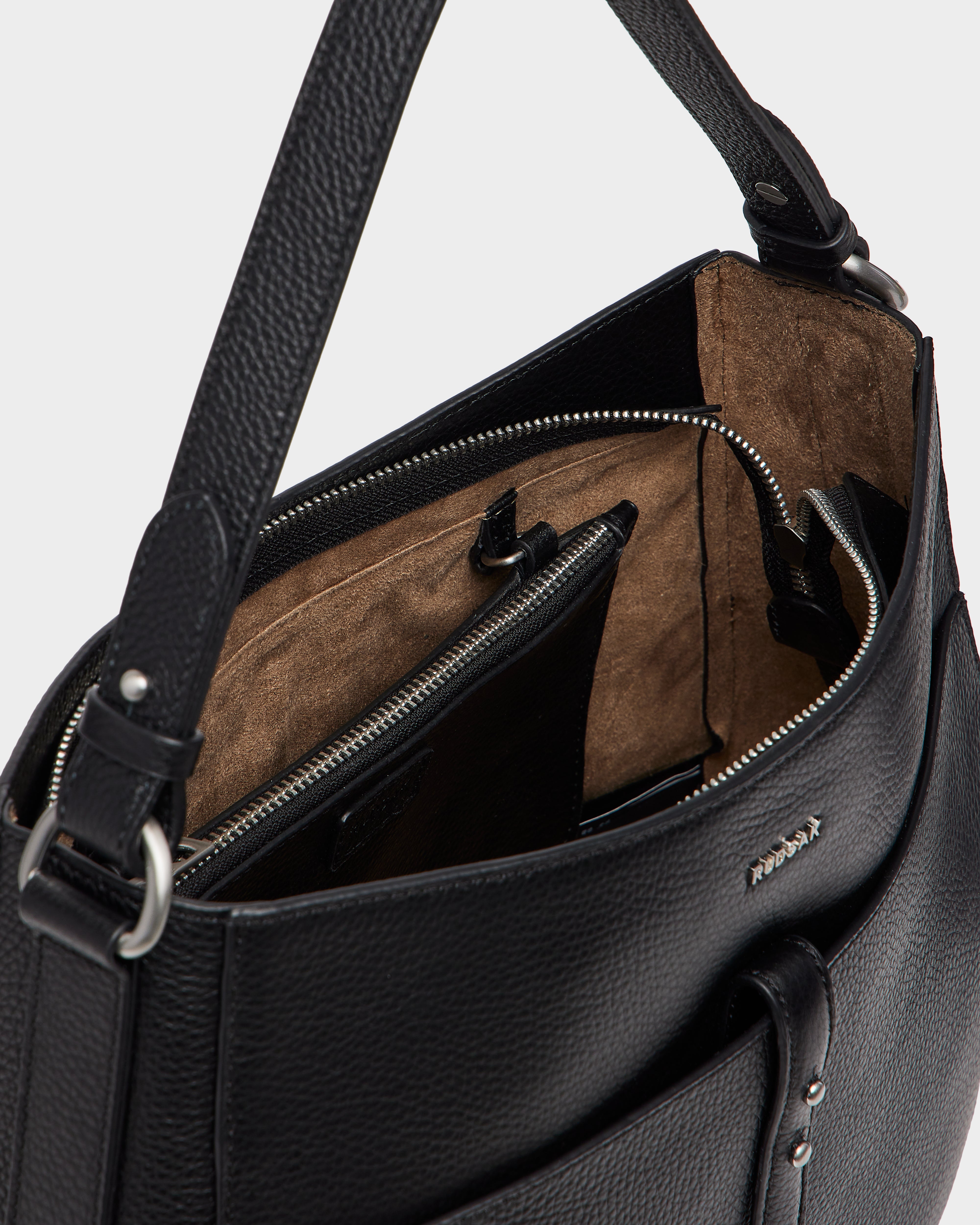 MATISSA L325002 Black Leather Crossbody Bag for Women - Stylish & Durable Everyday Purse for Work, Travel & Shopping