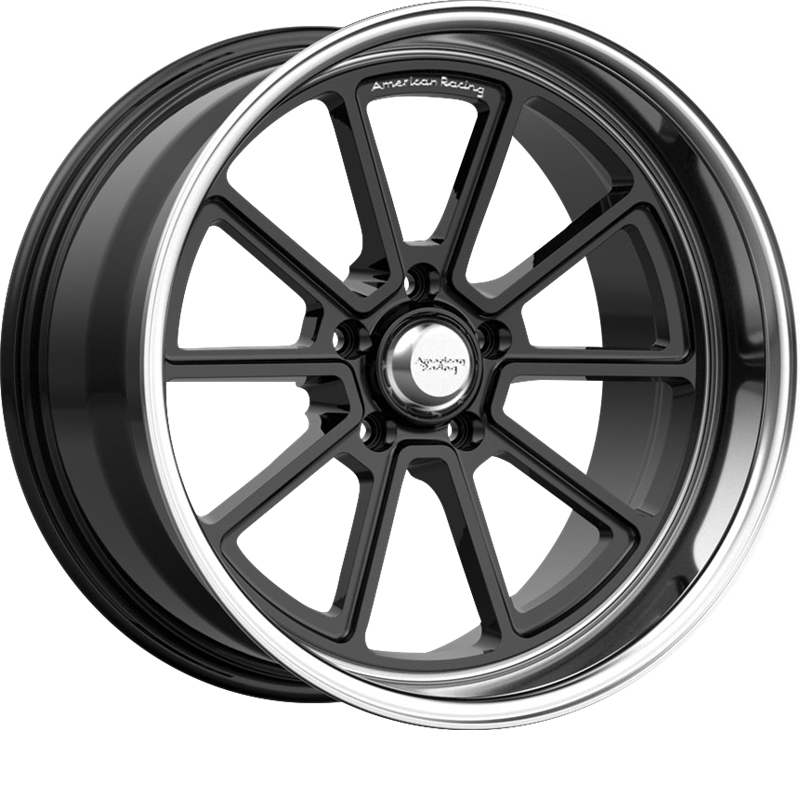 American Racing 18x10 VN510 Draft Gloss Black Wheels with Diamond Cut Lip +12mm Offset - High Performance Rims for Muscle Cars, Sports Cars & Off-Road Vehicles
