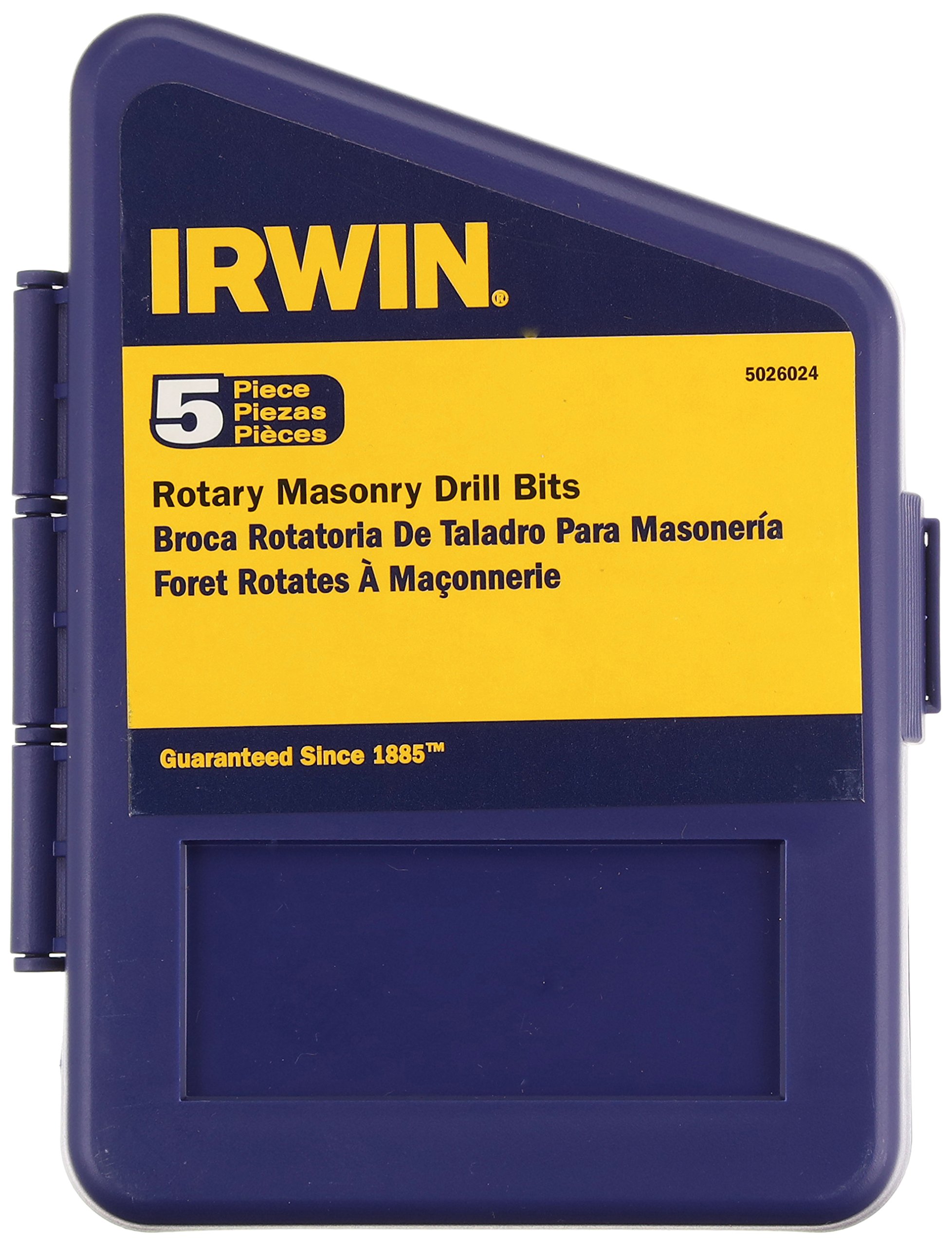 Irwin Tools 5026024 Slow Spiral Flute Rotary Drill Bit for Masonry - High Performance Masonry Drill Bit for Concrete, Brick & Stone - Perfect for DIY Projects, Home Renovations & Construction Work
