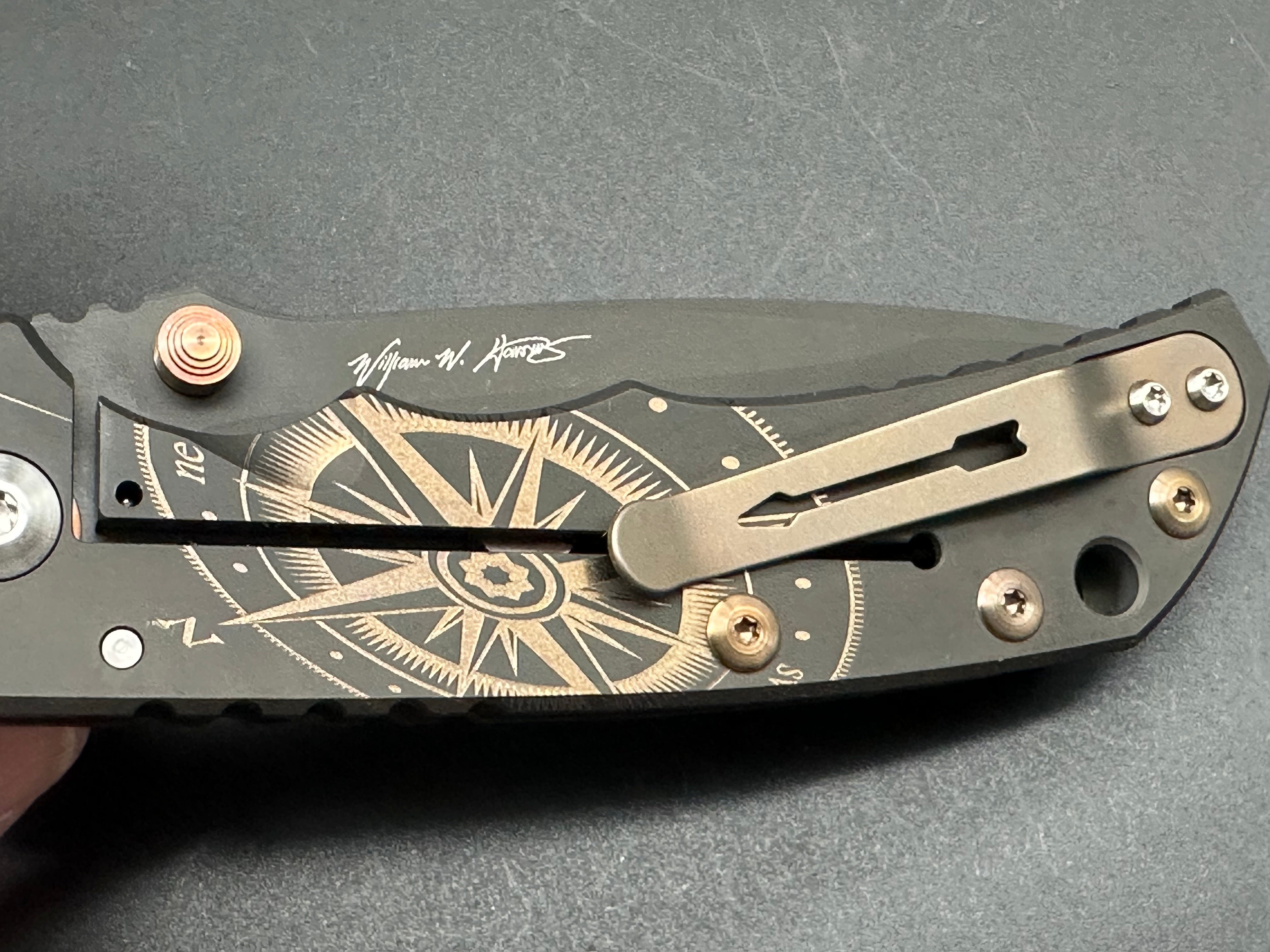 Spartan Harsey Golden Compass 2019 Special Edition Knife - Limited Edition Tactical Folding Pocket Knife for Outdoor, Camping, Survival & EDC Use