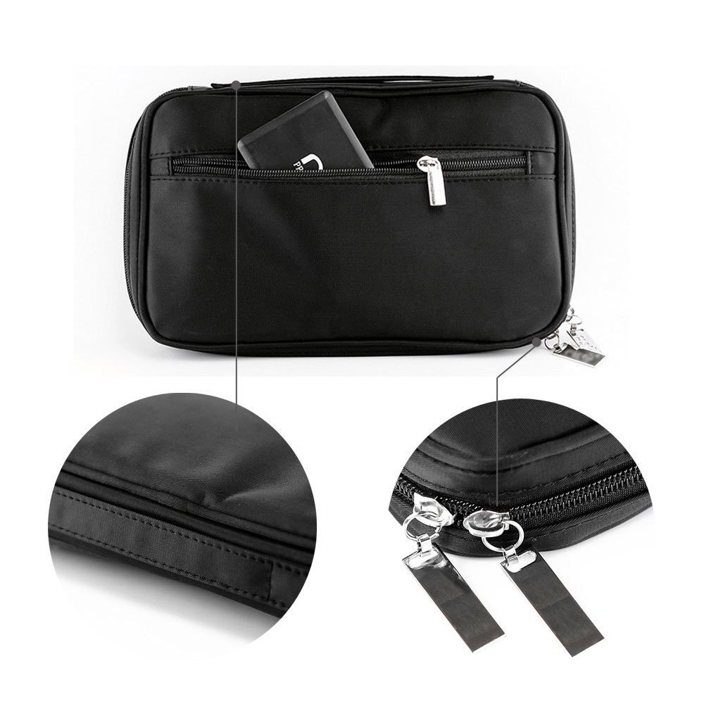 ONEGenug Makeup Brush Bag Travel Cosmetic Organizer Case - Waterproof Makeup Pouch with Detachable Mesh Compartment for Brushes, Cosmetics & Beauty Tools | Perfect for Travel, Home Storage & Professional Makeup Artists