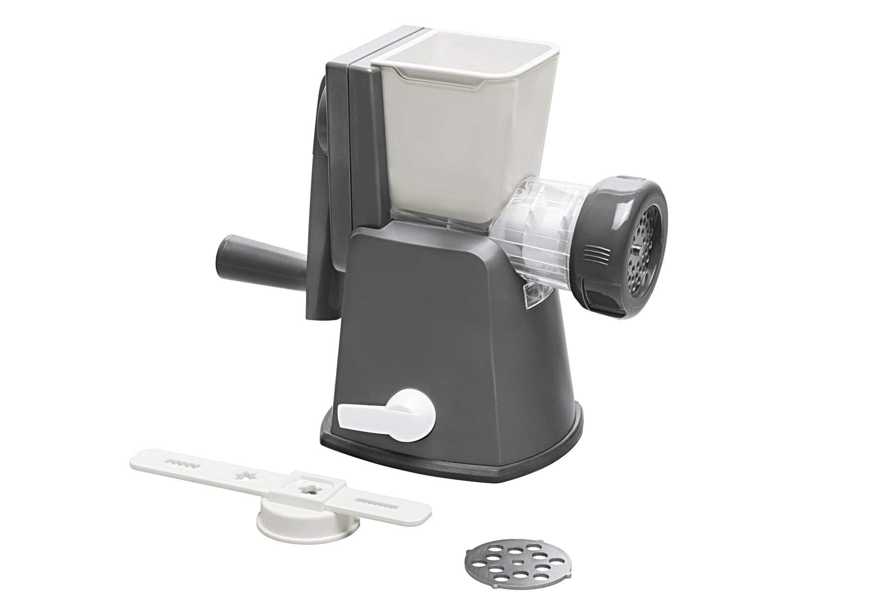 Premium LURCH Germany Base&Soul Meat Grinder - Heavy Duty Iron Mincer for Ground Beef, Sausage & More (Grey/White) - Perfect for Home Kitchens, Butcher Shops & BBQ Parties