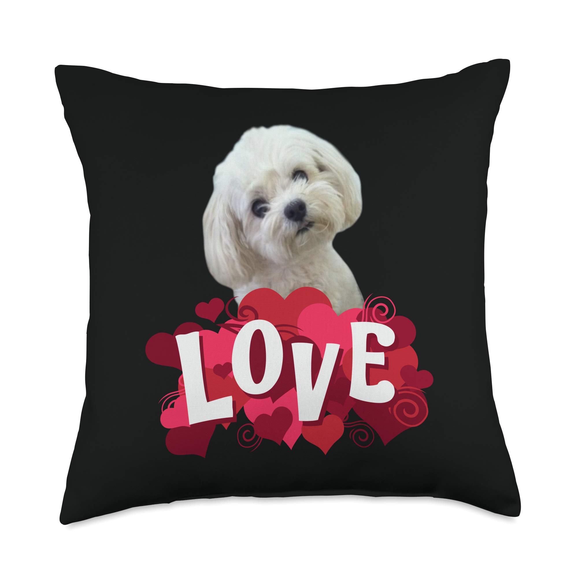 Adorable Maltipoo Mix Dog Throw Pillow - Perfect Gift for Maltese & Puppy Lovers - Cozy Home Decor for Pet Owners, Dog Beds & Living Room