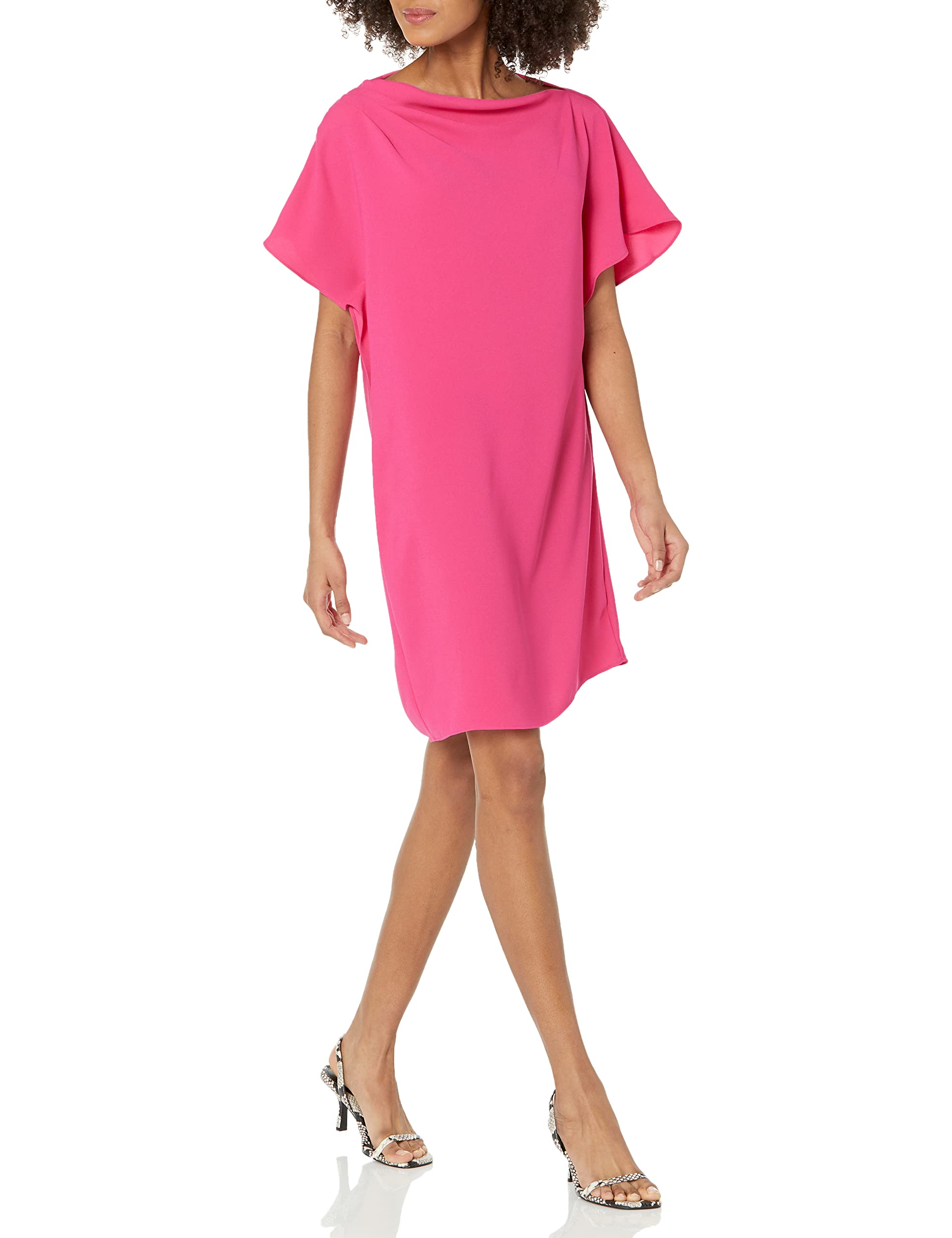 Trina Turk Women's Shift Dress - Flowy Summer Casual Dress with Short Sleeves & V-Neck | Perfect for Beach Vacations, Brunch Dates & Office Wear