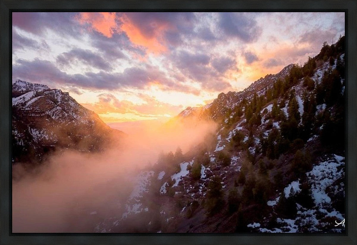 American Fork Canyon Landscape Art Print - Premium Gallery Wrap Canvas Wall Decor for Home & Office - Perfect for Living Room, Bedroom, or Office Spaces