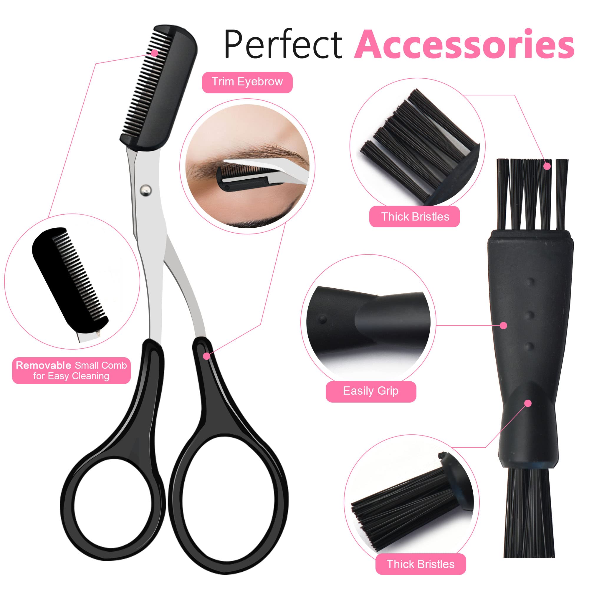 Premium Eyebrow Razor Pack - Multipurpose Dermaplaning Face Razors for Women | Facial Hair Removal, Exfoliating, Eyebrow Shaping & Peach Fuzz Trimming | Bulk Straight Eyebrow Trimmers for Smooth Skin | Perfect for At-Home Grooming, Travel & Salon Use