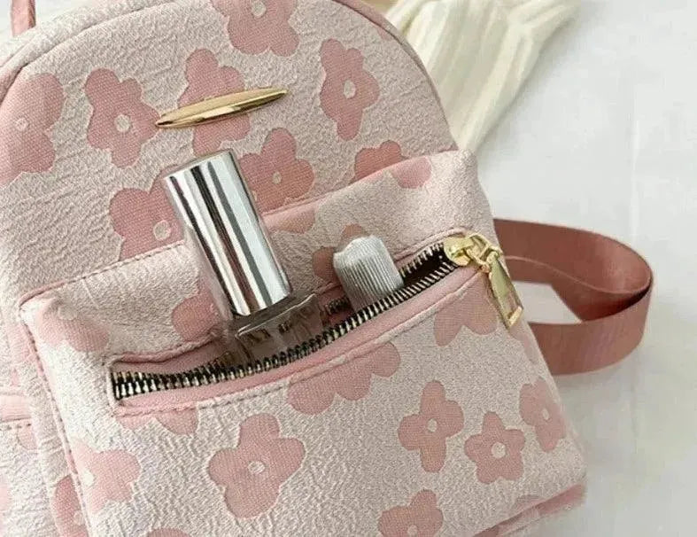 Floral Print Mini Backpack for Women - Stylish Crossbody Purse for Travel, School & Everyday Use