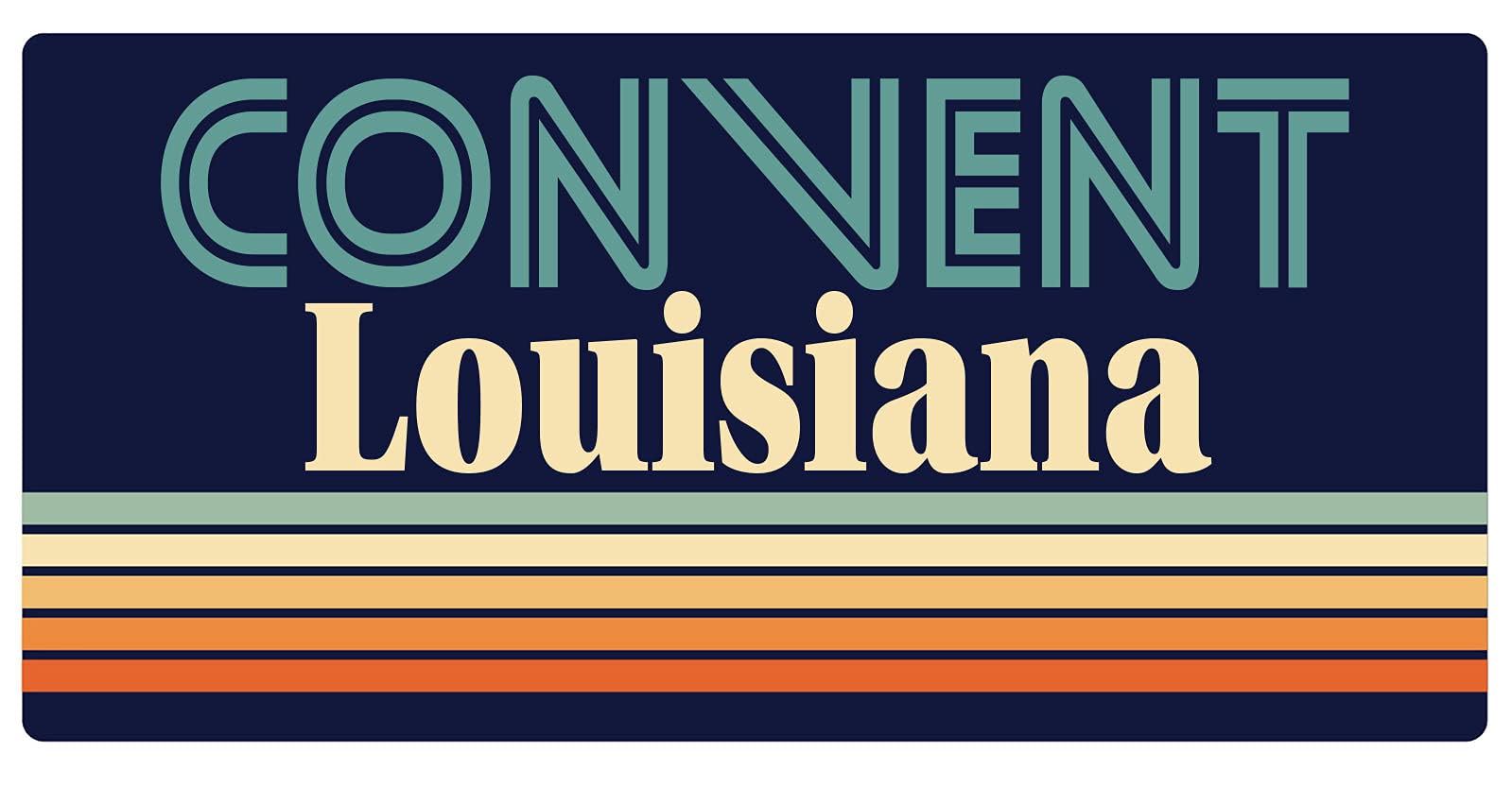 Convent Louisiana 5 x 2.5-Inch Retro Fridge Magnet - Vintage Souvenir & Decorative Kitchen Accessory for Refrigerators, Offices & Home Decor