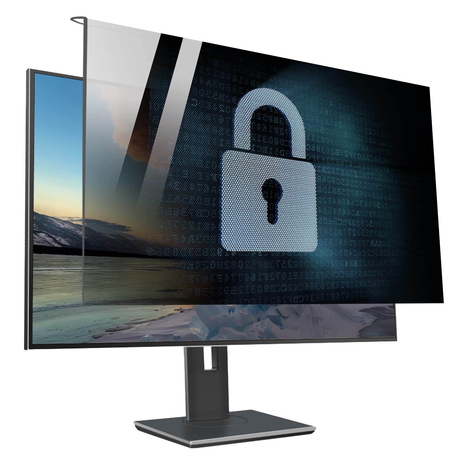 17-32 Inch Anti-Glare Computer Privacy Screen Filter with 2cm Hanging Buckle - Anti-Scratch Protector for Widescreen Monitors (21in/537x330mm) - Perfect for Office, Home & Public Workspaces to Reduce Eye Strain & Protect Sensitive Data