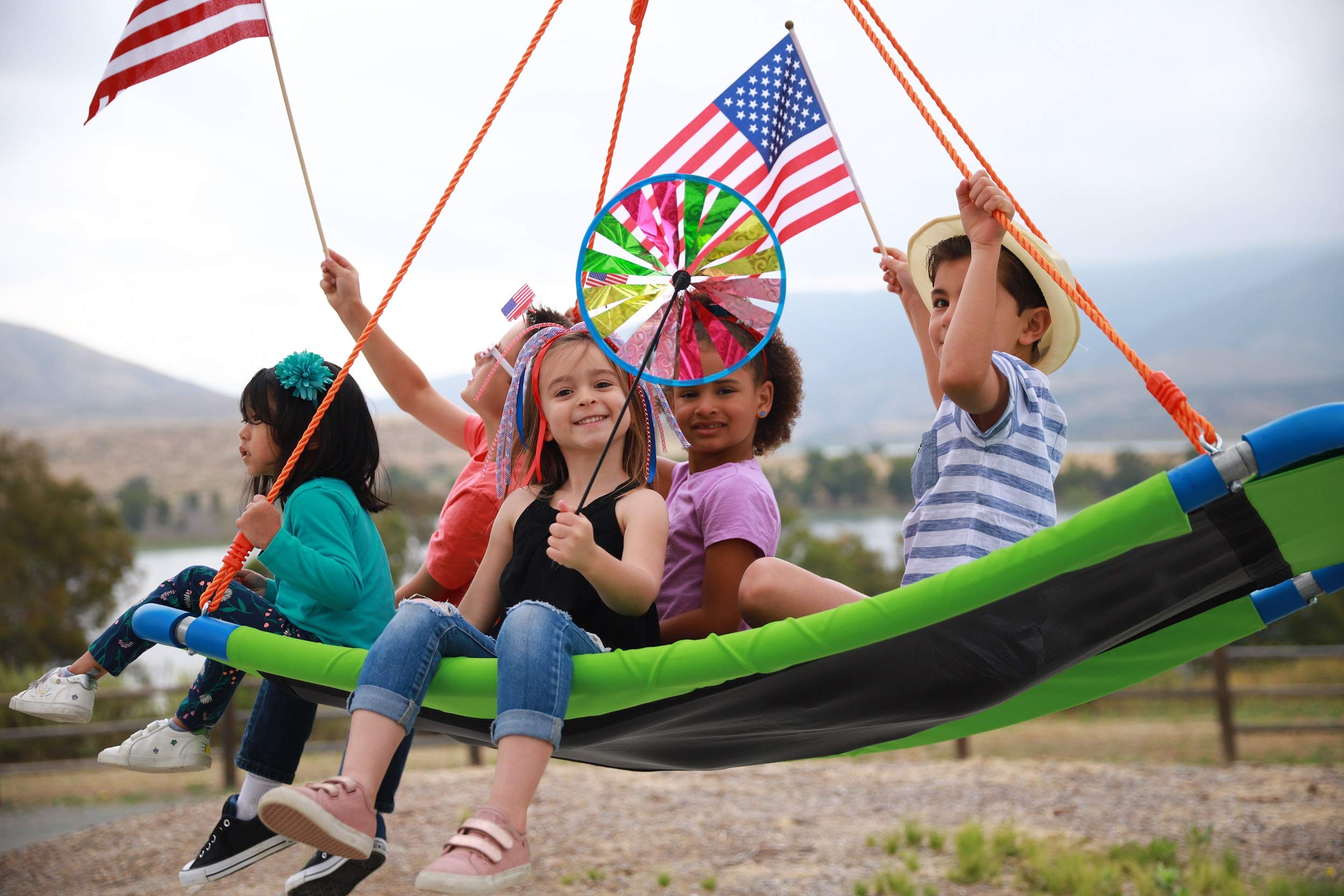 Outdoor Tree Swing for Kids and Adults - 40 Inch Heavy Duty Saucer Swing with 800LB Capacity - Perfect for Backyard, Garden, and Playground Fun