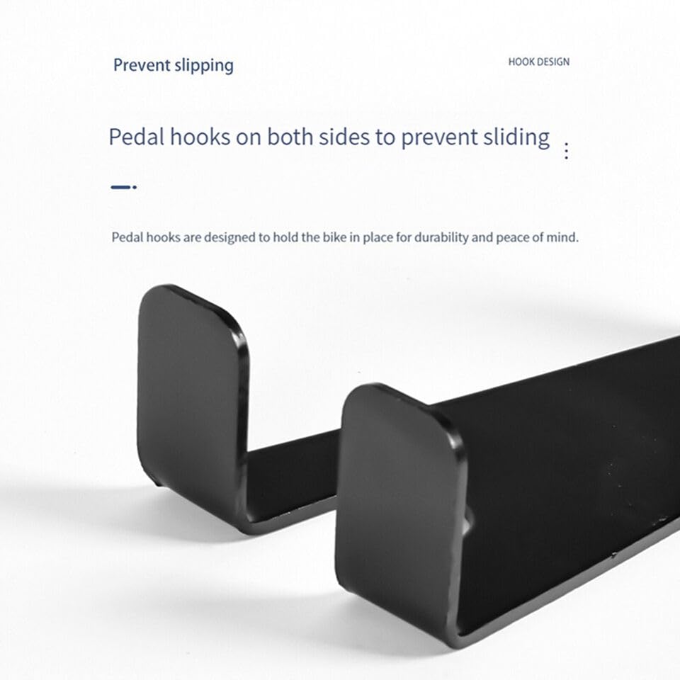 Bike Wall Mount Hanger - Heavy Duty Metal Bicycle Hook Set for Secure Bike Storage | Perfect for Garage, Apartment & Indoor Cycling Organization