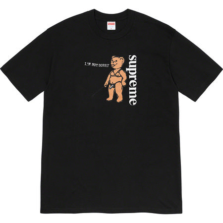Supreme Not Sorry T-Shirt - Black Cotton Streetwear Tee for Men & Women | Perfect for Casual Wear, Street Style & Urban Fashion