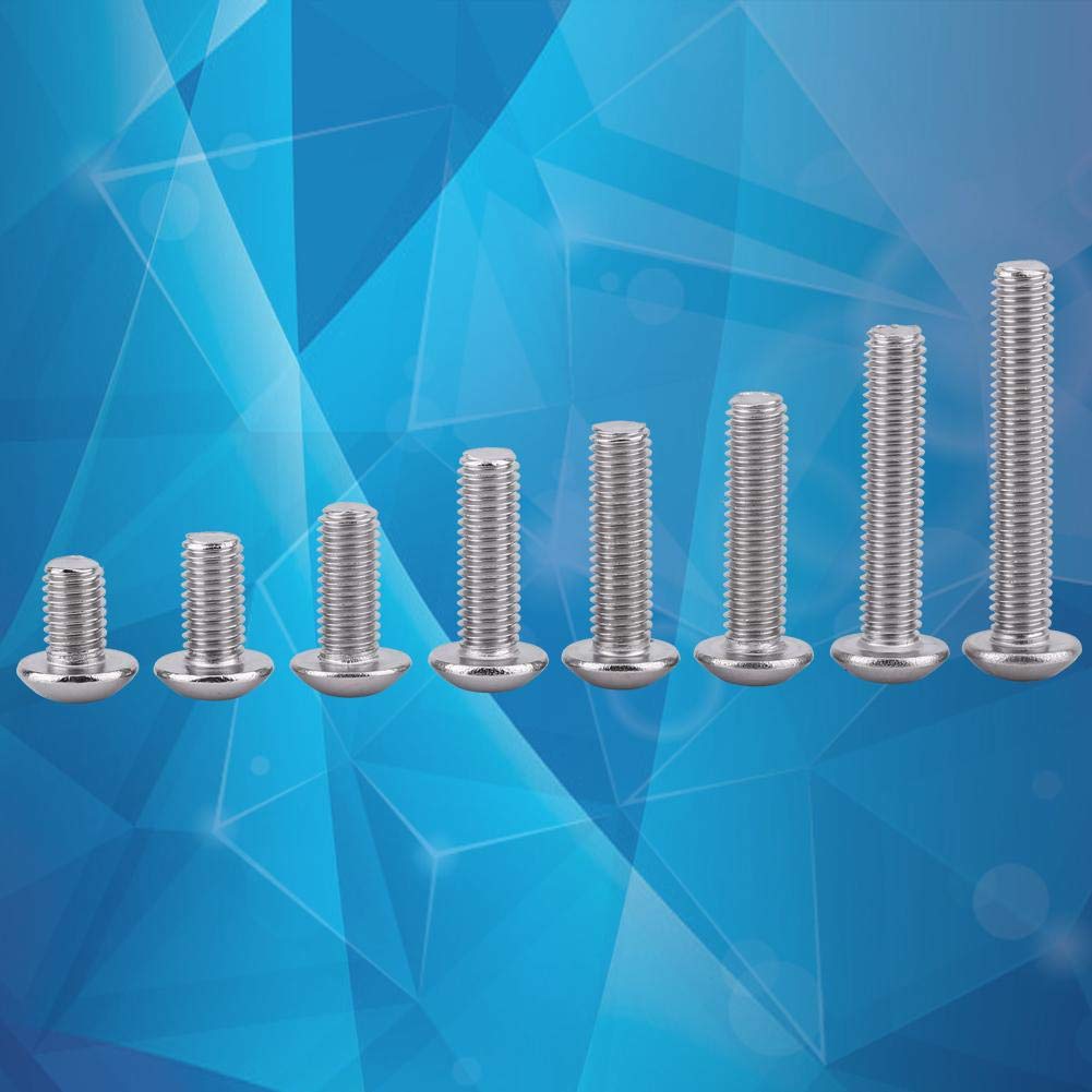 160pcs SS304 Stainless Steel Hex Socket Screws - Round Head Hexagon Fasteners for Home, Office & Machinery Appliances | Perfect for Furniture Assembly, DIY Projects & Equipment Repair