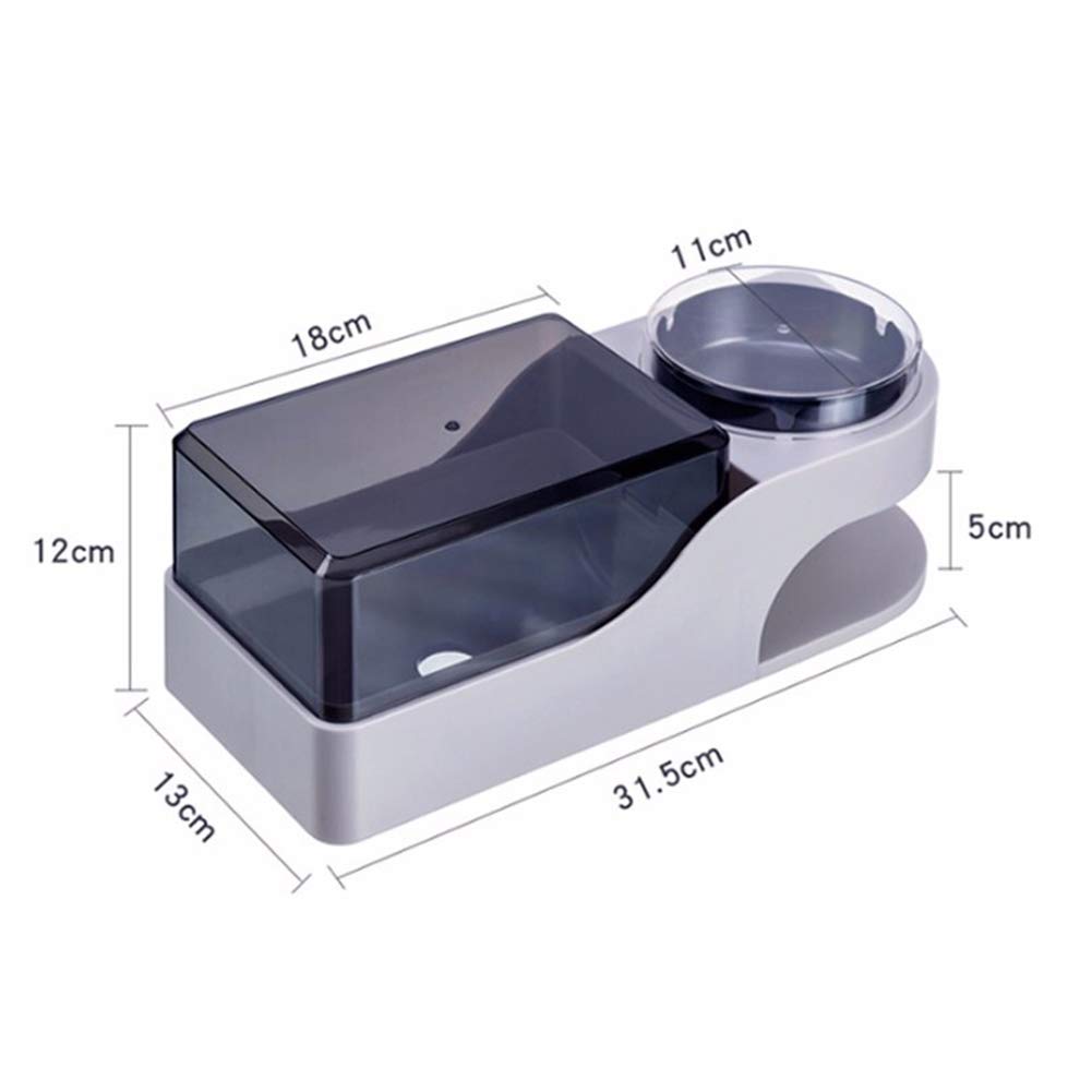 Waterproof Wall-Mounted Bathroom Shelves with Toilet Paper Holder & Ashtray - Space-Saving Tissue Roll Dispenser & Organizer Shelf for Small Bathrooms, Powder Rooms & RVs