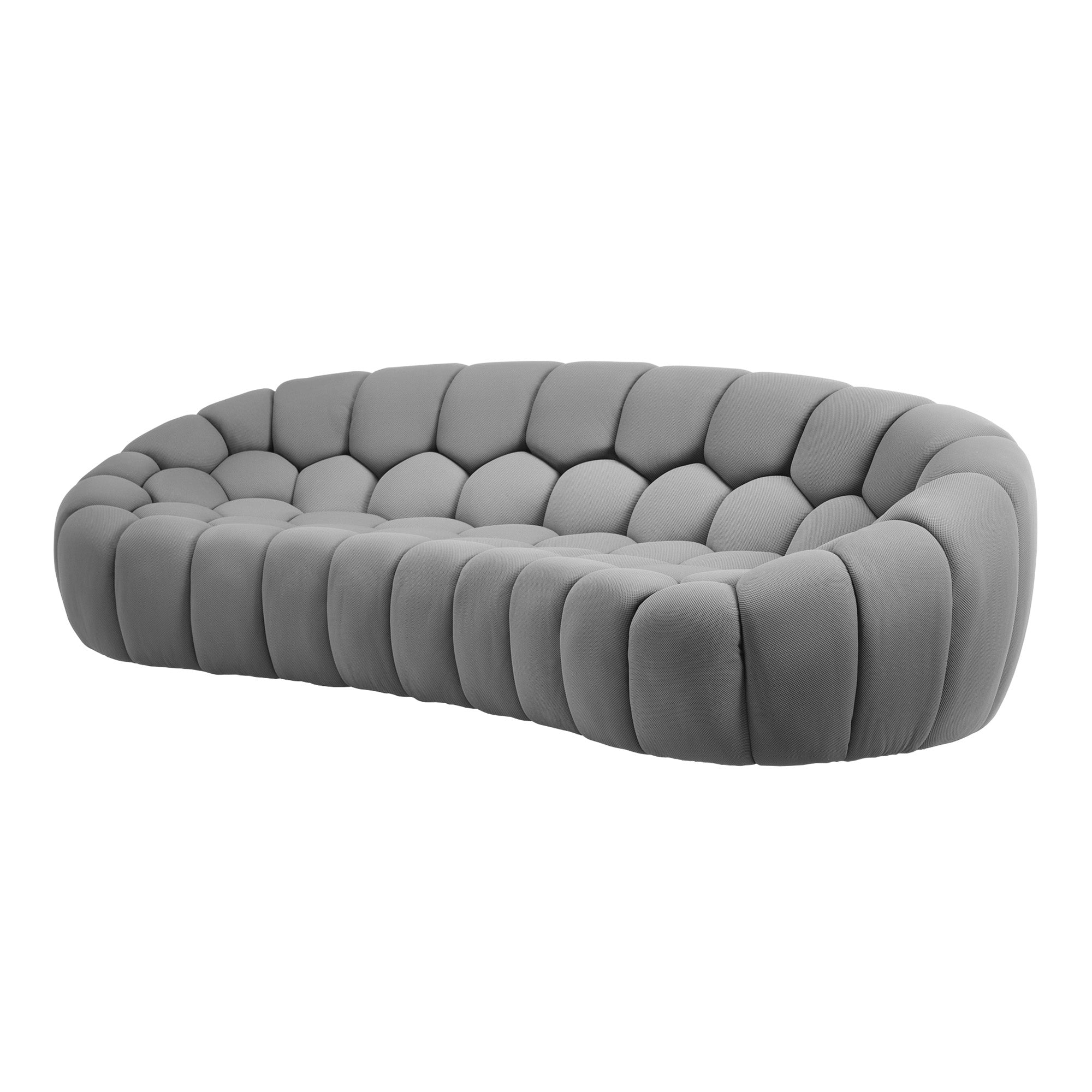 Luca Gray Loveseat Sofa - Comfortable 2-Seater Couch for Small Spaces, Living Room, or Apartment