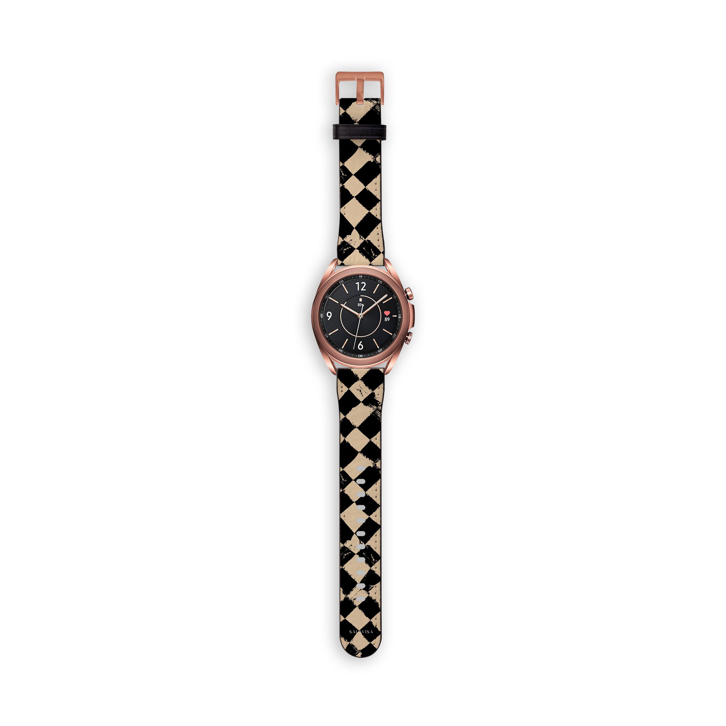 Galaxy Watch Band with Chess Cross Board Design - Stylish & Durable Smartwatch Strap for Samsung Galaxy Watch - Perfect for Gaming, Workouts & Everyday Wear