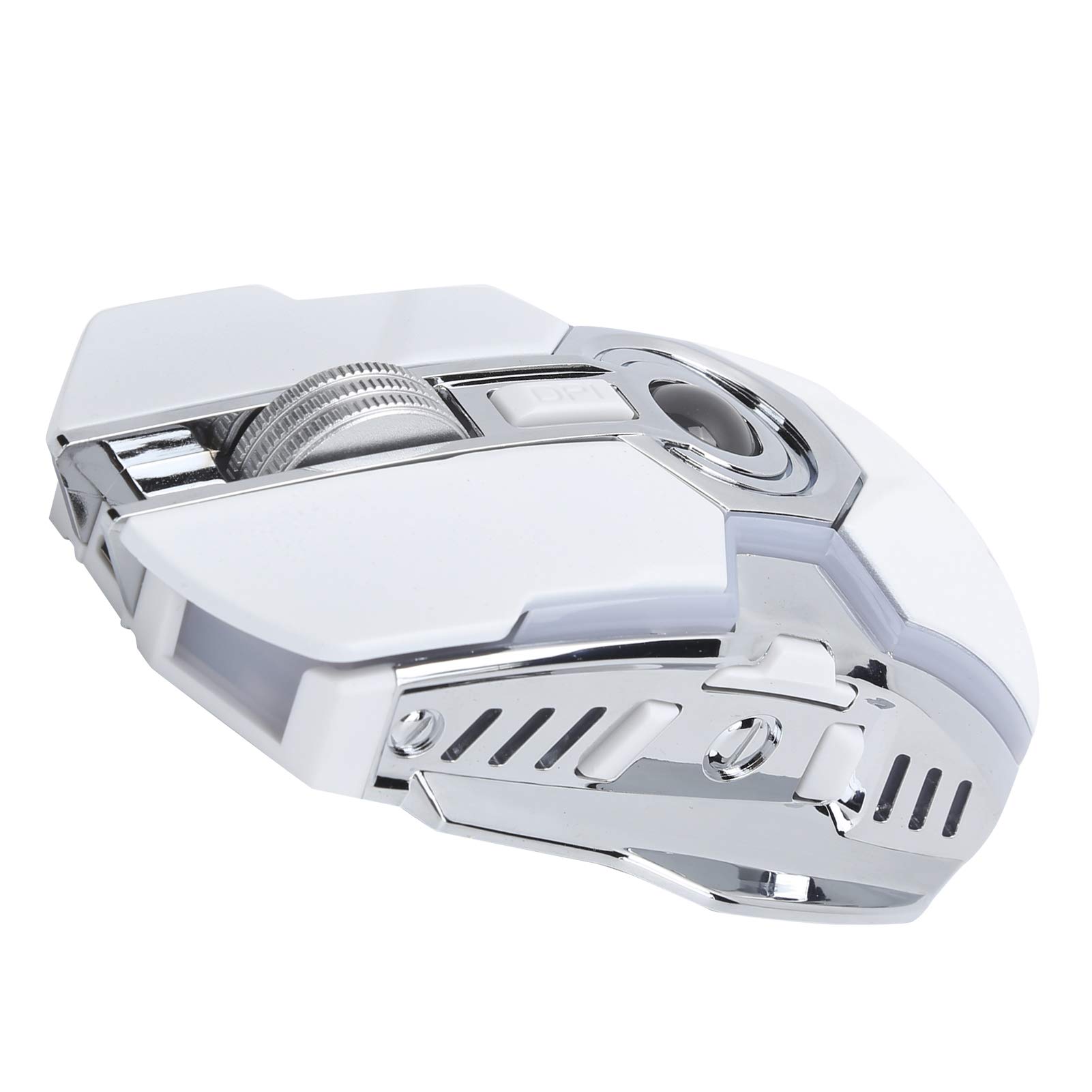 WNSC Wireless Gaming Mouse - RGB Colorful LED, Silent Click, High Sensitivity for PC & Laptop - Perfect for Gaming, Office Work & Home Use (G80 White)