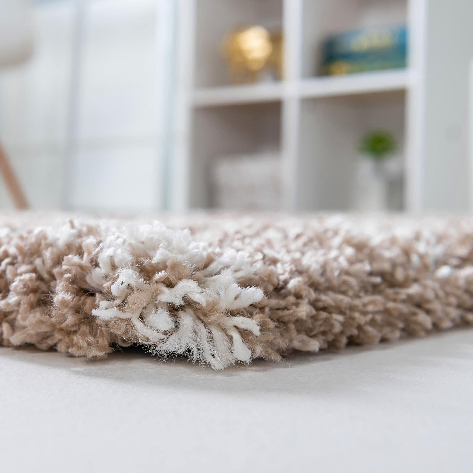 Soft Touch Shag Runner Rug 6 Feet - Plush Khaki Carpet for Hallway & Entryway | Cozy Home Decor, Bedroom Accent, Living Room Floor Mat