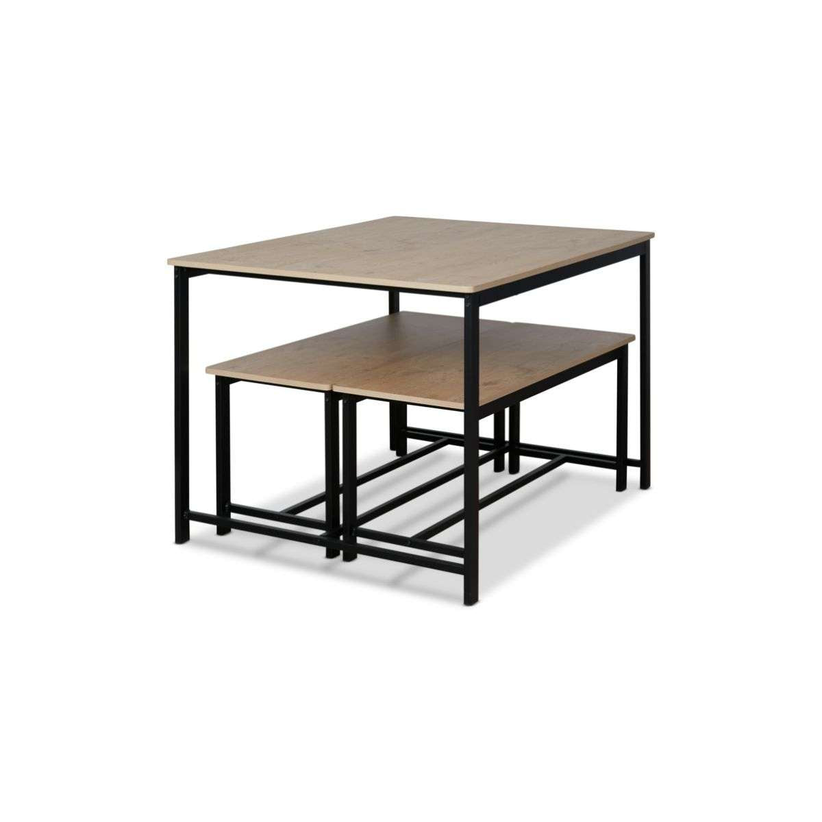 Reese 4-Piece Dining Set - Black Kitchen Table and Chairs for Small Spaces | Perfect for Apartments, Breakfast Nooks & Cozy Dining Areas
