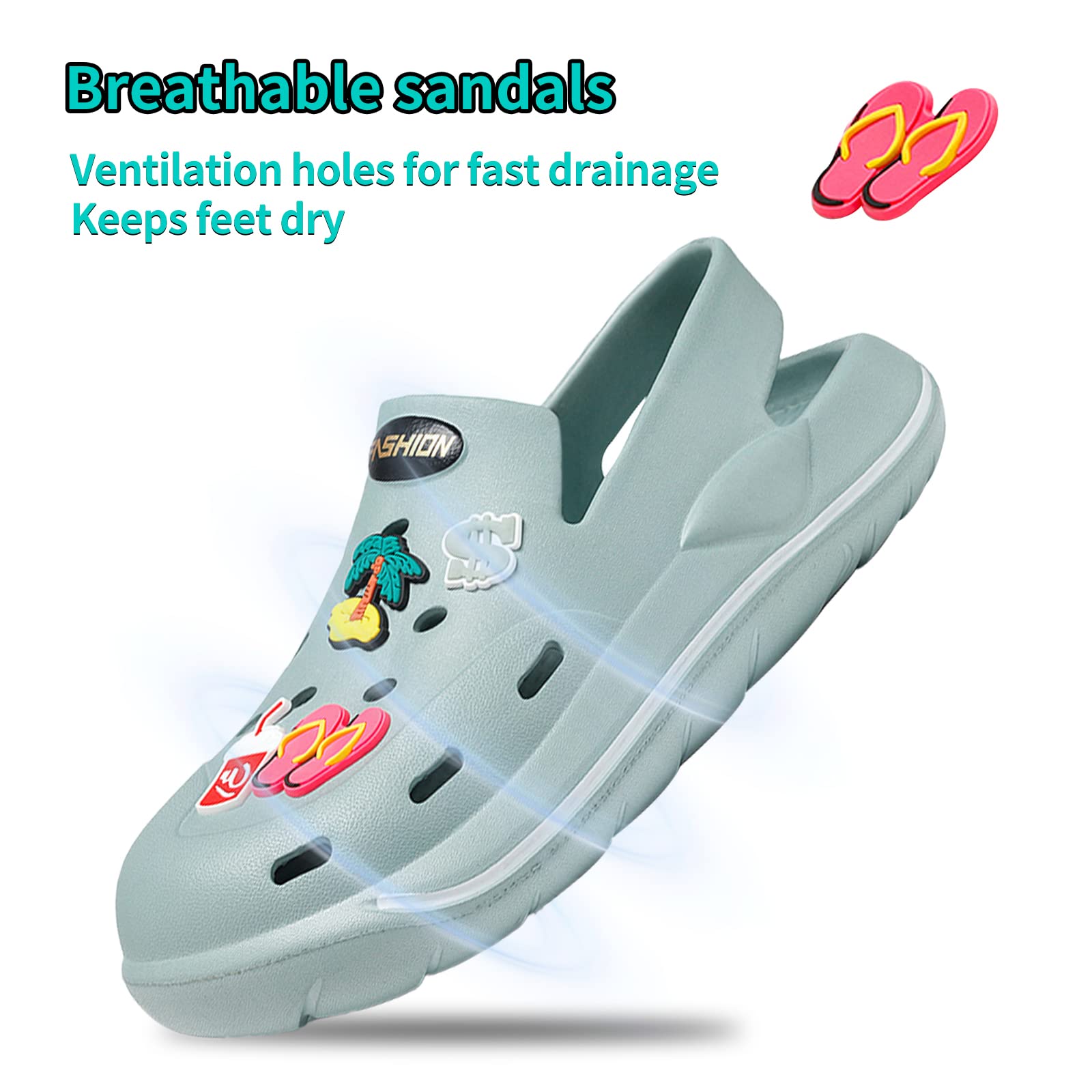 **Breathable Unisex Garden Clogs - Comfortable Slip-On Beach Sandals for Women & Men | Perfect for Summer, Gardening & Outdoor Activities**