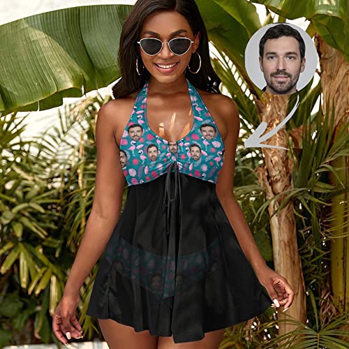 Custom Printed Women's Two-Piece Swim Dress - Personalized Split Skirt Swimsuit & Bikini Set | Beachwear, Pool Party, Vacation Outfit, Summer Swimwear Gift