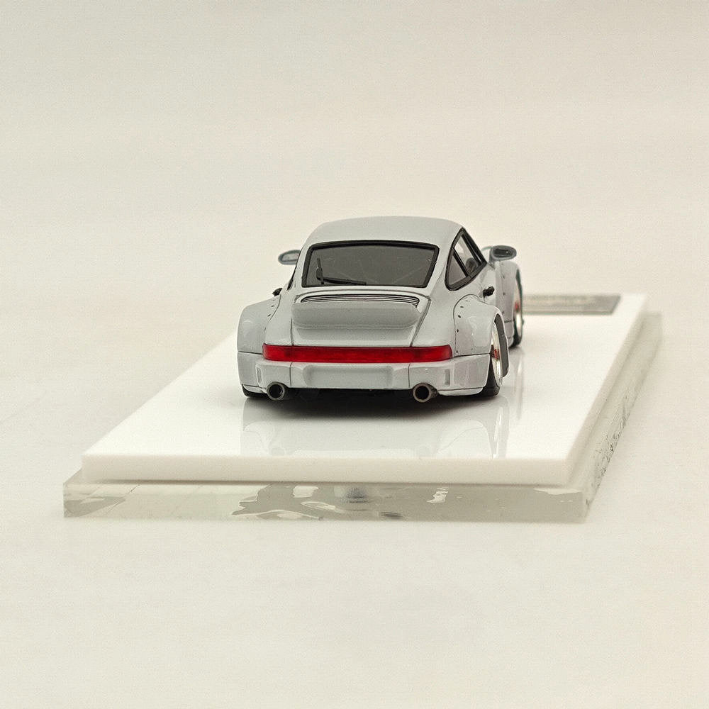 1/64 Scale Porsche 964 RWB RAUH Welt BEGRIFF Cement Gray Resin Diecast Model Car - Limited Edition Collectible Auto Gift for Car Enthusiasts & Display Showcase
