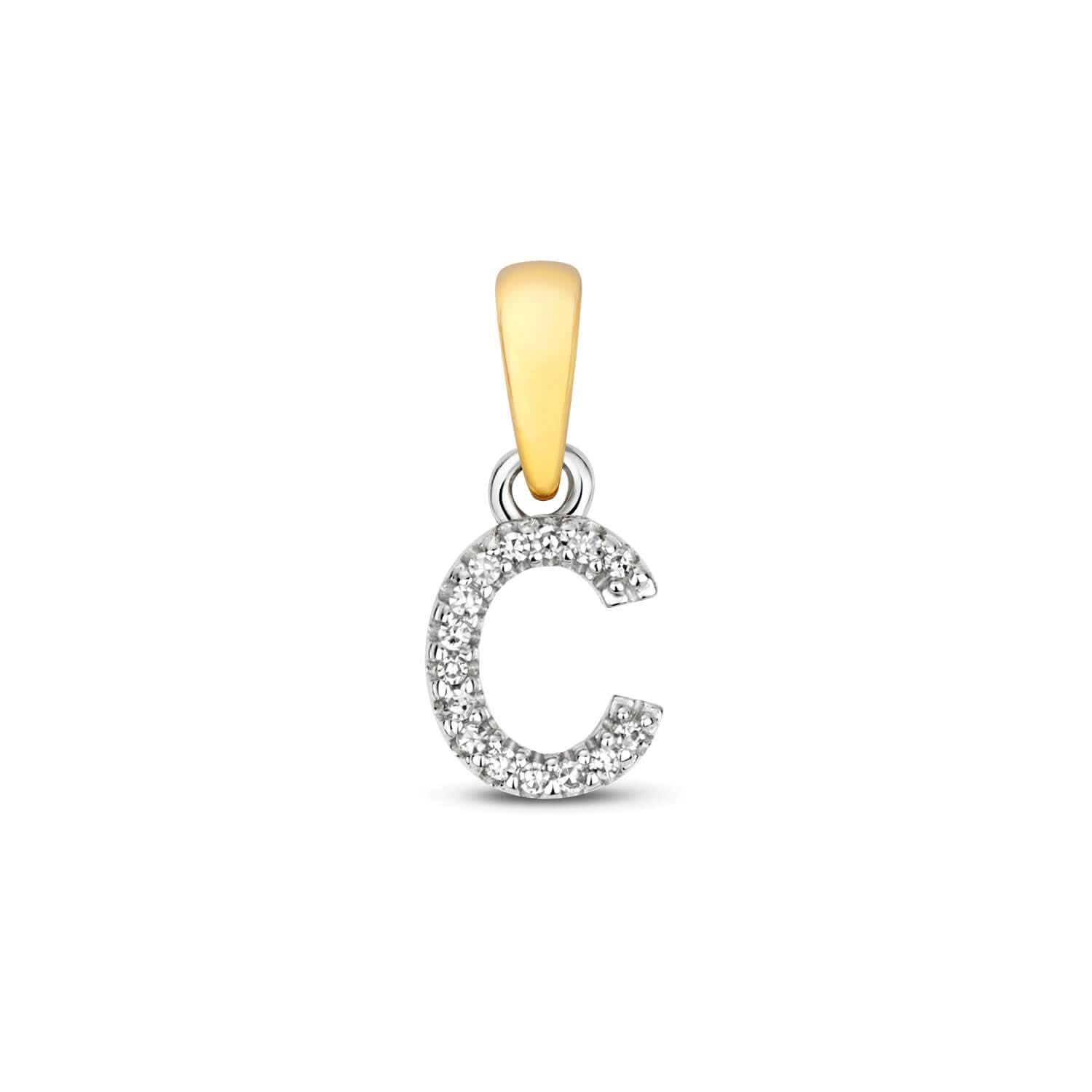Personalized Diamond Initial Necklace - 9K Solid Gold Monogram Pendant (A-Z) | Elegant Gift for Women, Birthday, Anniversary & Everyday Wear