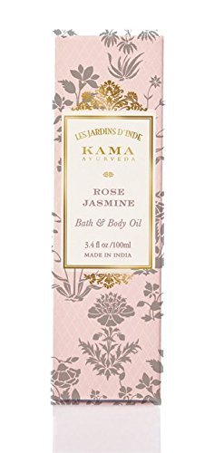 Kama Ayurveda Rose & Jasmine Bath & Body Oil - 100ml | Hydrating & Relaxing Aromatherapy for Skin & Hair | Perfect for Spa, Massage & Self-Care Rituals