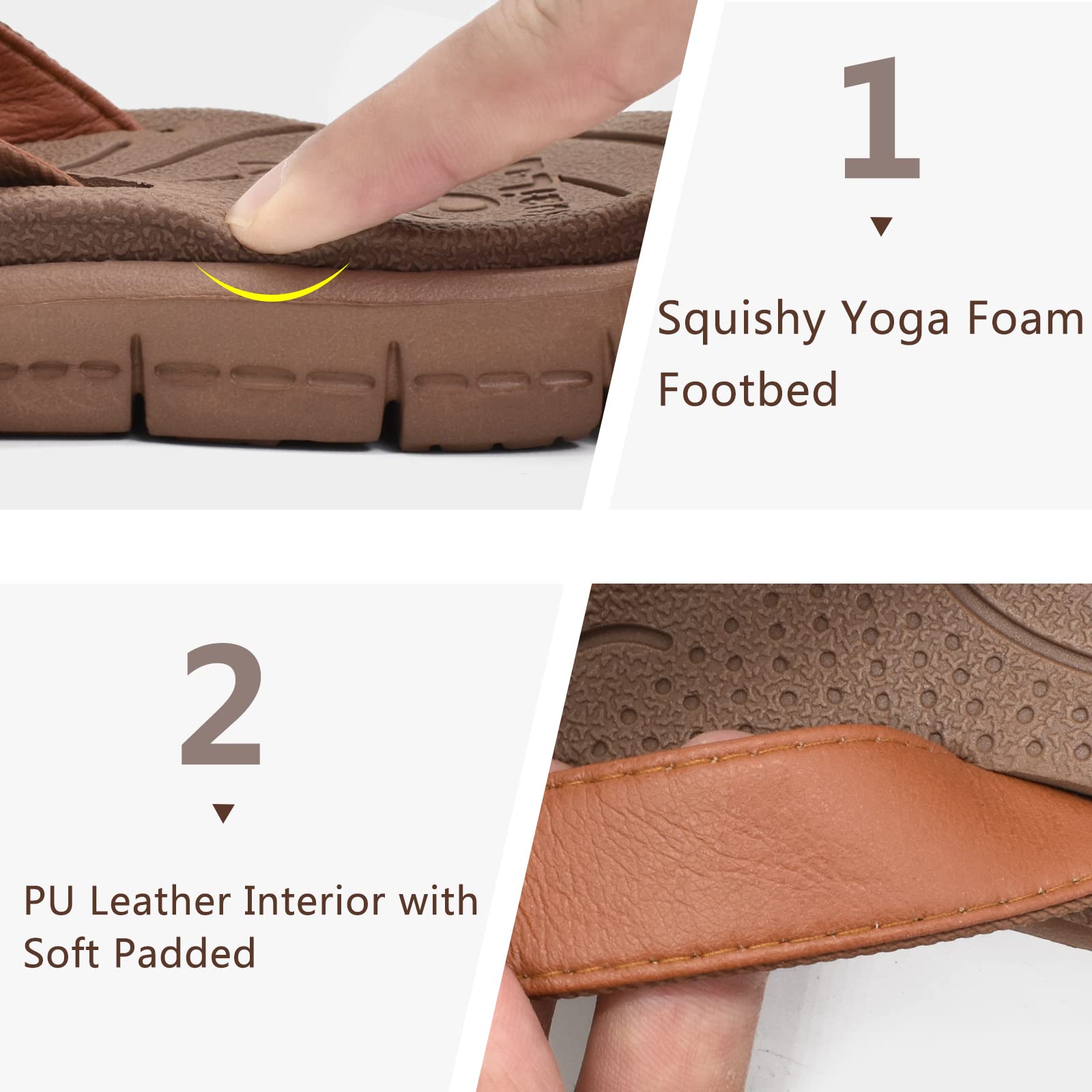 **KuaiLu Women's Comfortable Flip Flops with Arch Support - Lightweight Non-Slip Yoga Sandals for Walking, Beach, and Summer Casual Wear**    *(Use: Perfect for yoga, beach outings, poolside relaxation, and everyday casual wear.)*