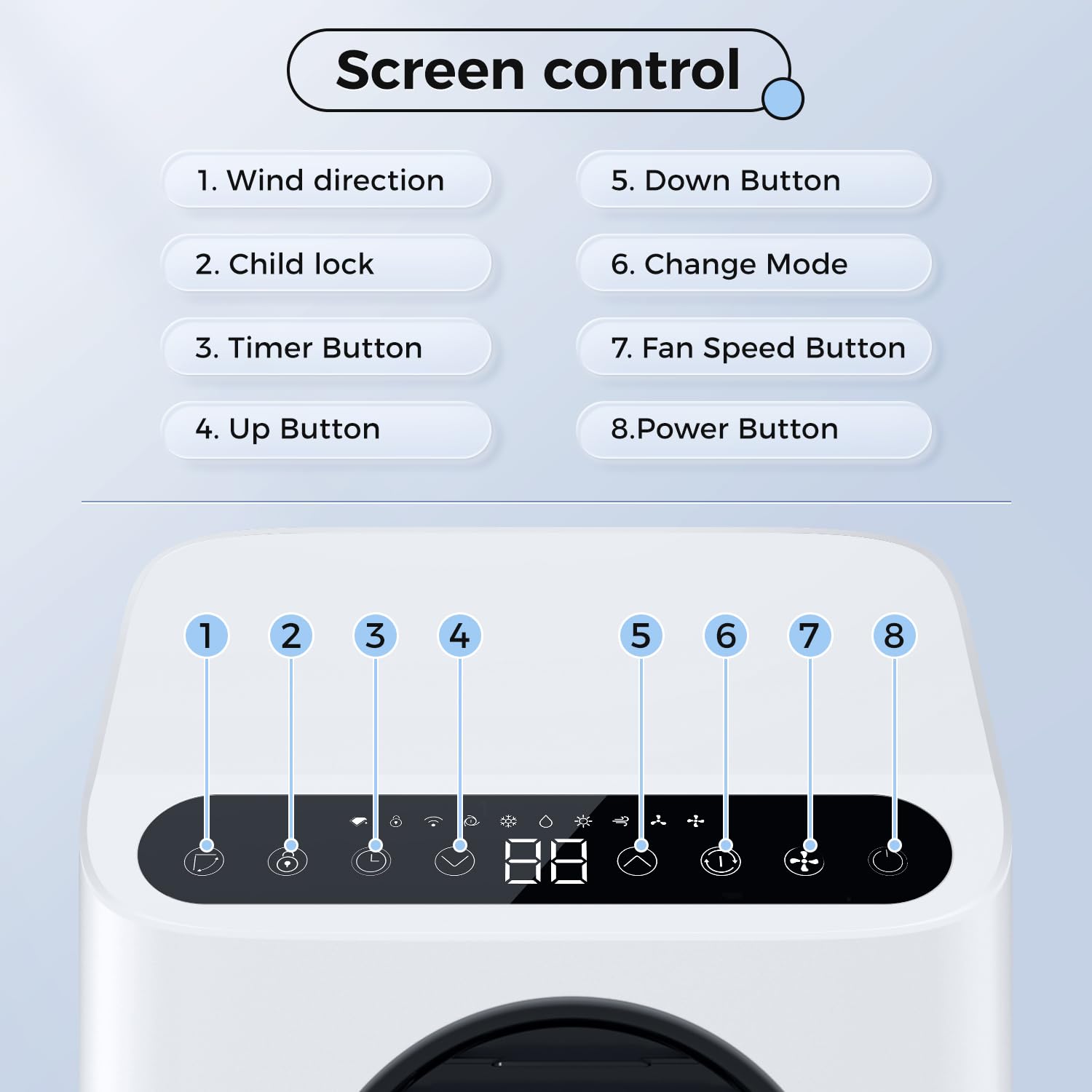 16000 BTU Portable Air Conditioner with Cooling, Dehumidifier, Fan & Heater - Includes Window Kit & 24H Timer for Home, Office & Bedroom Use