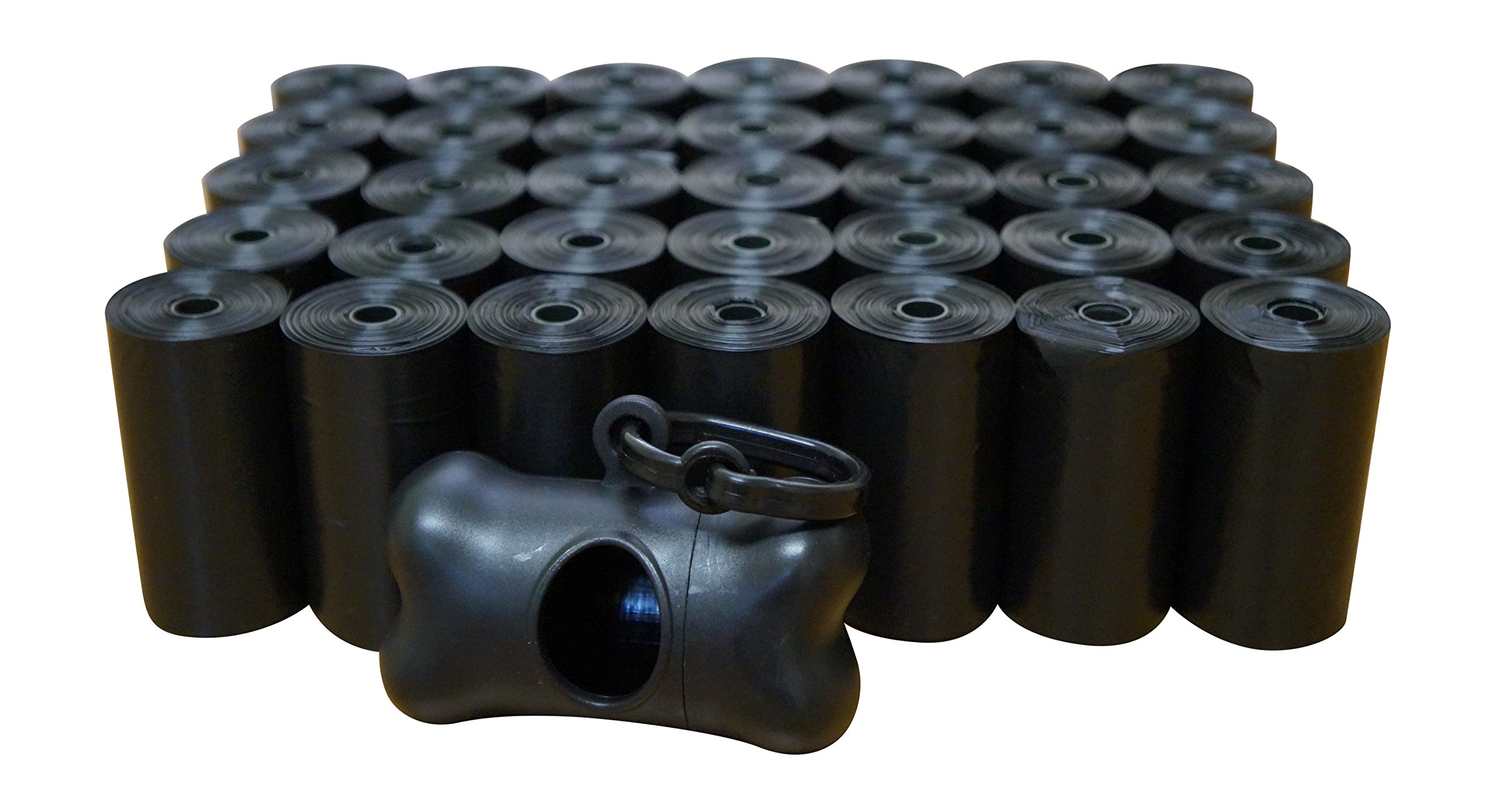**700 Premium Dog Poop Bags Bulk Refill Rolls with Leash Bone Dispenser - 12.5