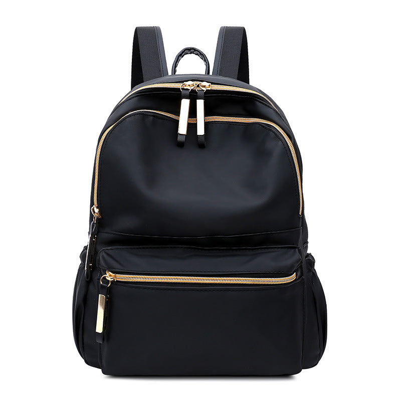 Waterproof Women's Backpack - Lightweight Black Cloth Backpack for Hiking, Travel & Daily Use