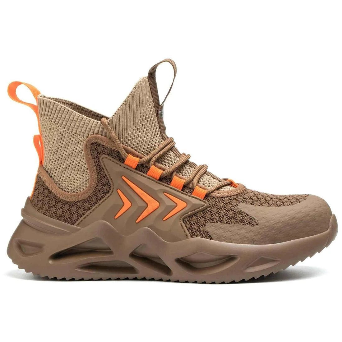 Steel Toe Athletic Mid Safety Boots - Wheat Orange ABL99 Khaki - Durable Work Boots for Construction, Warehouse & Outdoor Safety