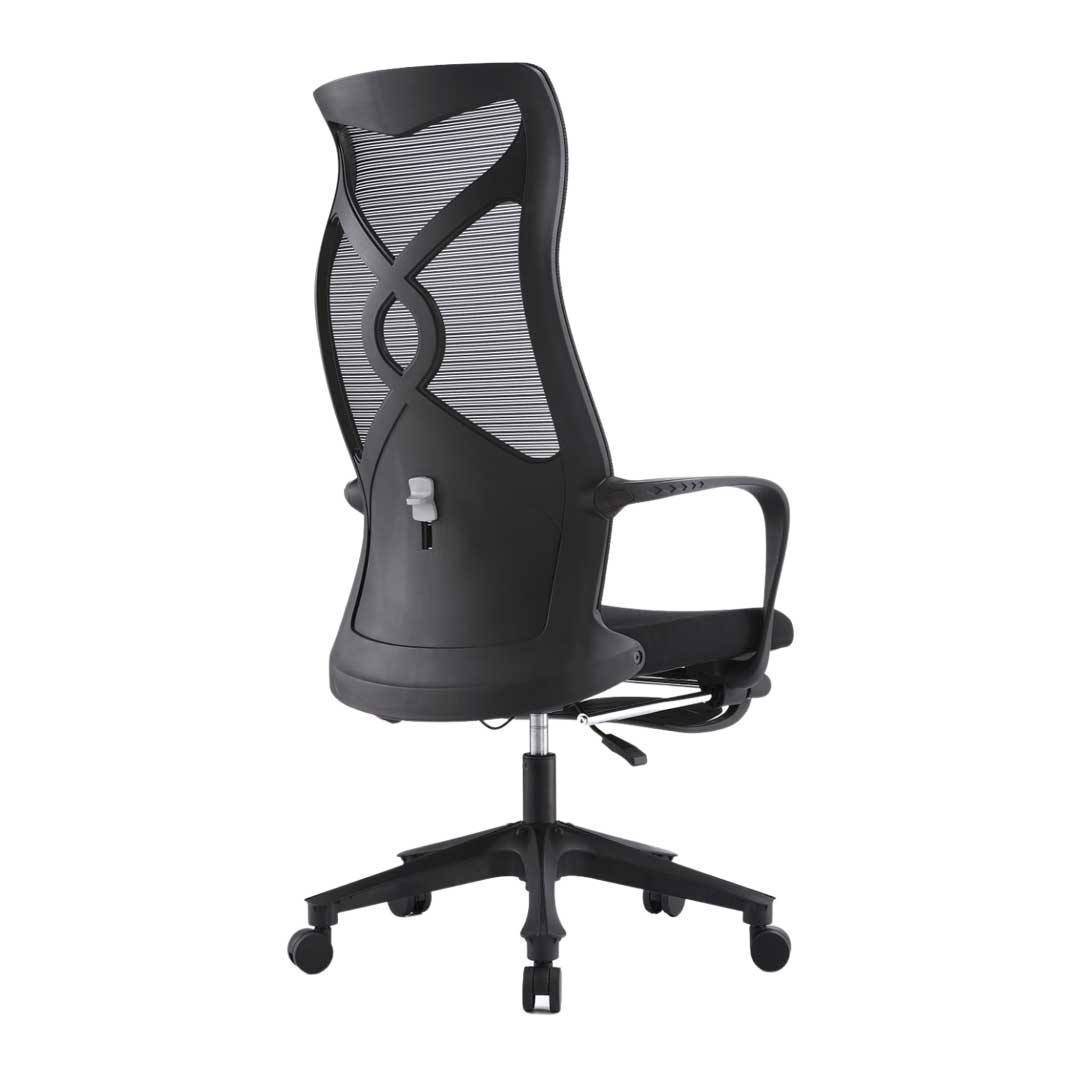 Hayes Black Mesh Office Chair - Ergonomic Adjustable Swivel Chair for Home & Office Use - Comfortable Breathable Mesh Back Support for Long Hours Sitting