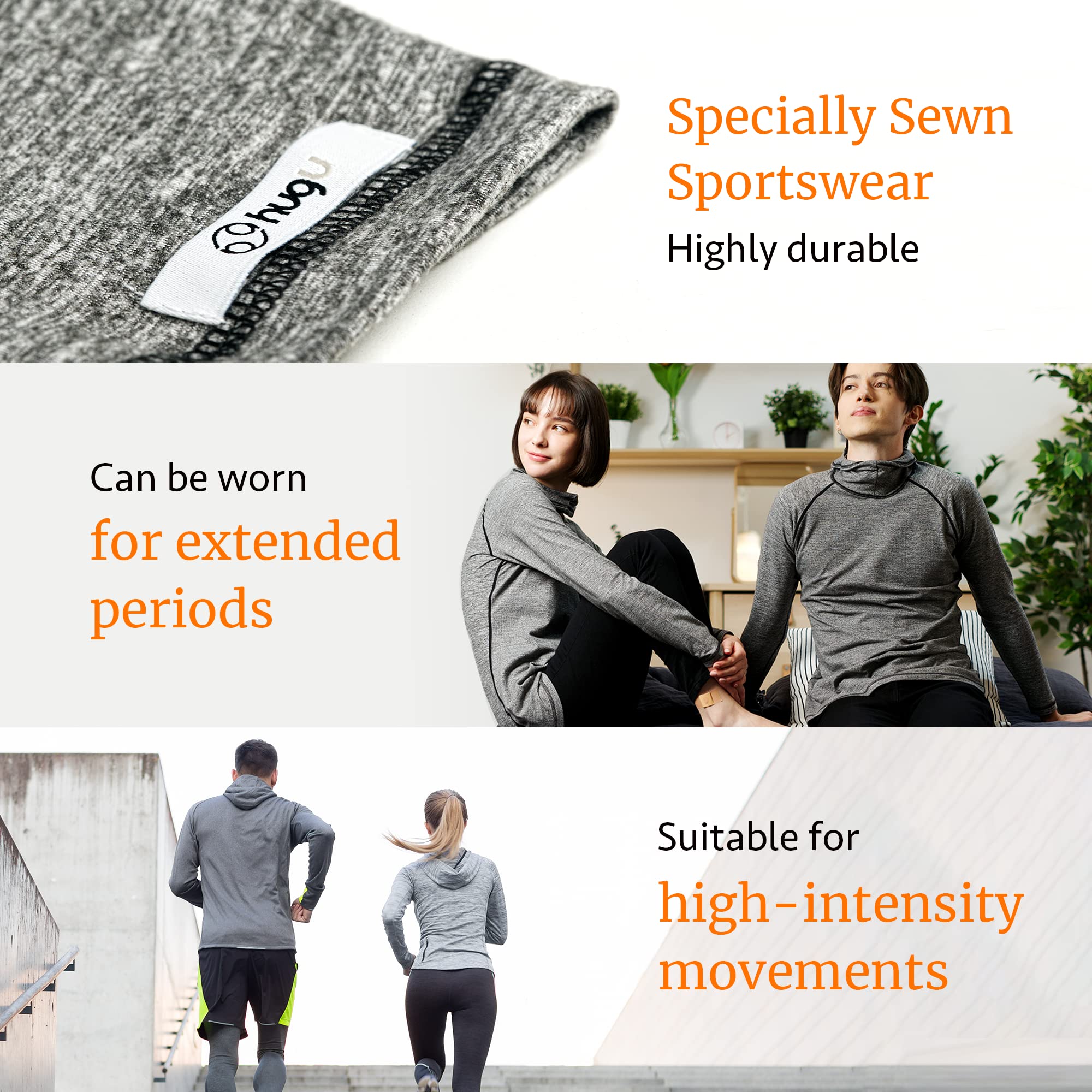 Thermal Workout Shirts for Women & Men | HugU Heattech Long Sleeve Gym Tops | Cold Weather Training & Outdoor Sports Apparel