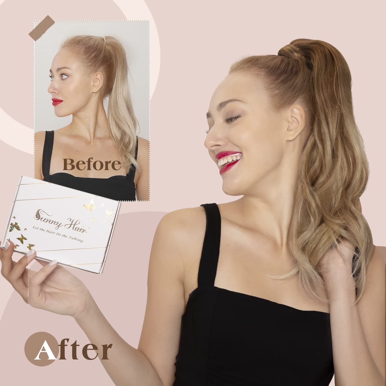 Premium Soft Human Hair Ponytail Extension - Natural Look & Comfortable Wear for Daily Styling, Parties & Special Occasions