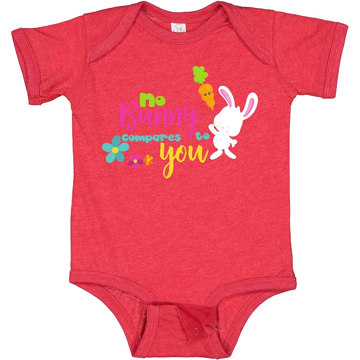 Inktastic Easter Baby Bodysuit - 'No Bunny Compares to You' Cute Carrot & Floral Design - Perfect for Easter Photos, Baby Showers & Holiday Gifting