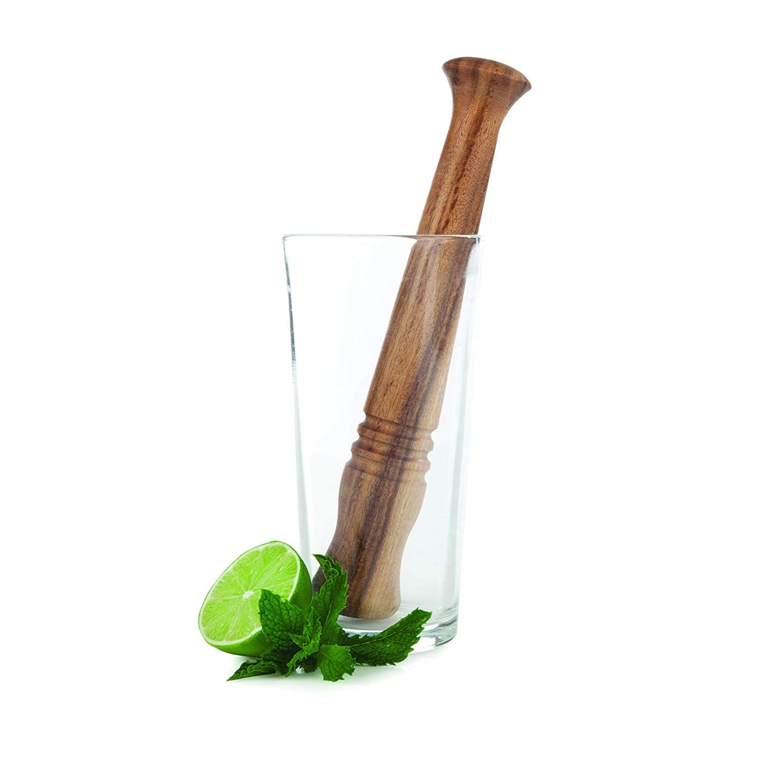 KB Nature Honey Wooden Muddler - Premium Bar Tool for Crushing Mint, Lime & Herbs - Handcrafted Wood Cocktail Stirrer & Mojito Mixer - Perfect for Home Bars, Cocktail Parties & Mixing Drinks