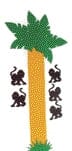 Large Artificial Palm Tree with Monkey Decor - Perfect for Tropical Party, Home Decor, and Office Display
