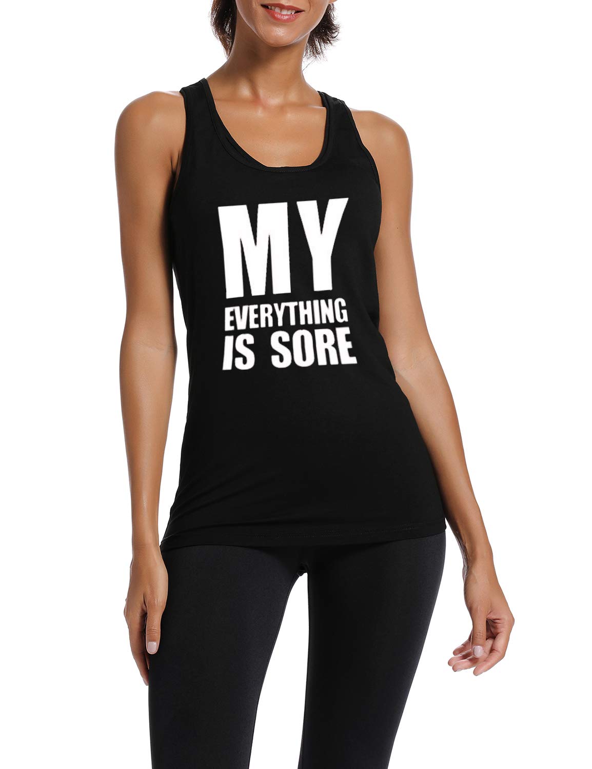 Funny Workout Tank Tops for Women - Sleeveless Racerback Gym Shirts with Motivational Sayings | Perfect for Yoga, Running & Fitness Training