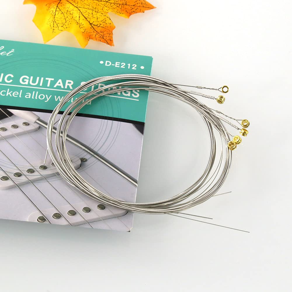 E212 Nickel Wound Electric Guitar Strings - 1 Set for Rock, Blues & Metal | Durable & Bright Tone for Live Performance & Studio Recording