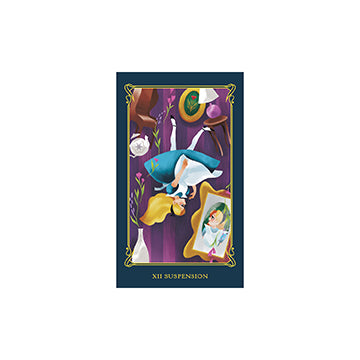 Alice in Wonderland Tiny Tarot Deck with Guidebook - Mini Tarot Cards for Divination, Gift & Travel | Perfect for Beginners, Collectors & Fantasy Lovers