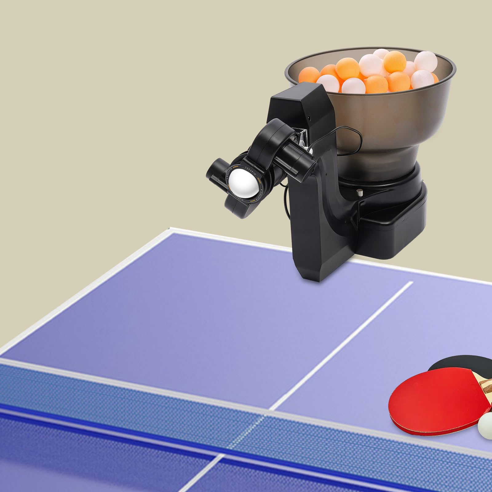 HP-07 Professional Table Tennis Robot - Automatic Ball Launcher with 7-Angle Adjustment for Training & Practice | Perfect for Home, Club & Tournament Use