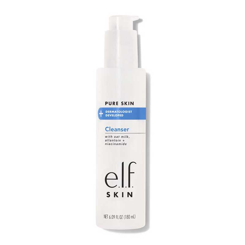 e.l.f. Skin Pure Skin Cleanser - Gentle Face Wash for All Skin Types | Daily Facial Cleanser for Sensitive, Oily & Dry Skin | Perfect for Morning & Night Skincare Routine