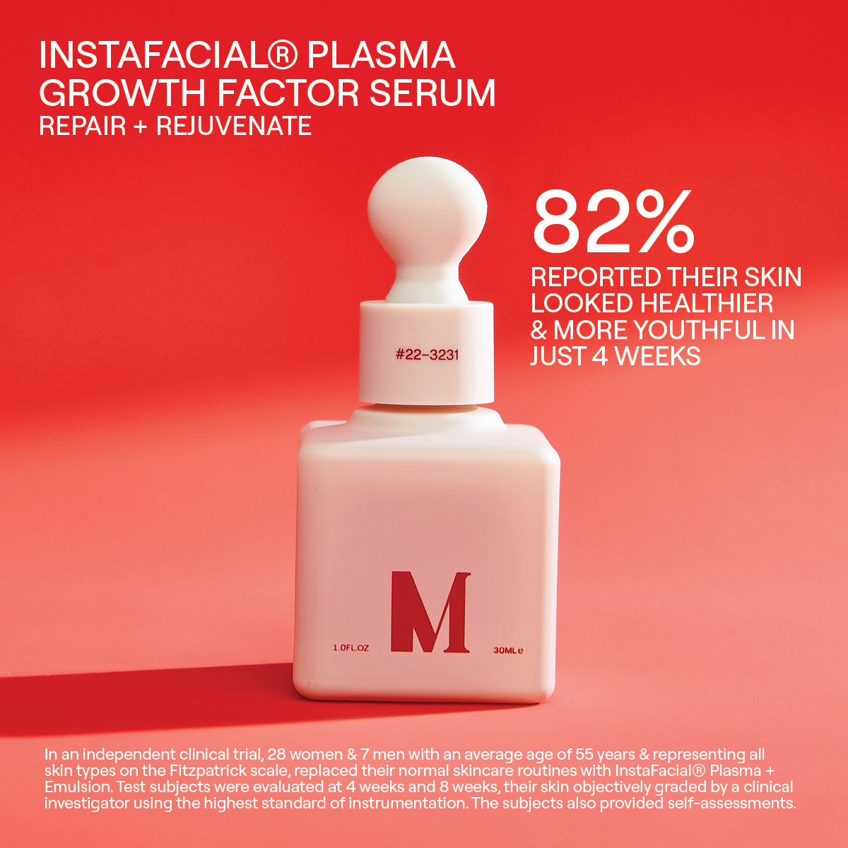 InstaFacial Plasma Bioactive Growth Factor Serum - Anti-Aging Face Serum with Peptides & Hyaluronic Acid | Reduce Wrinkles & Boost Collagen | Perfect for Night Routine & Dry Skin Care